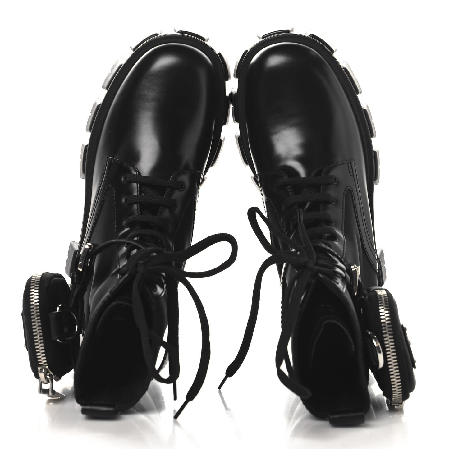 Spazzolato Rois Re-Nylon Metal Triangle Logo Monolith Pouch Pocket 55mm Boots 39.5 Black