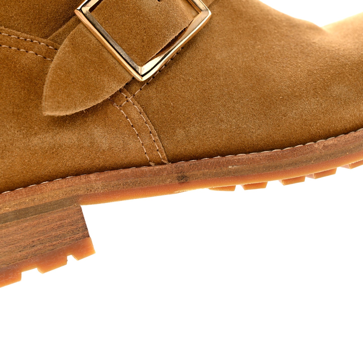 Suede Biker Boots 36.5 Tan