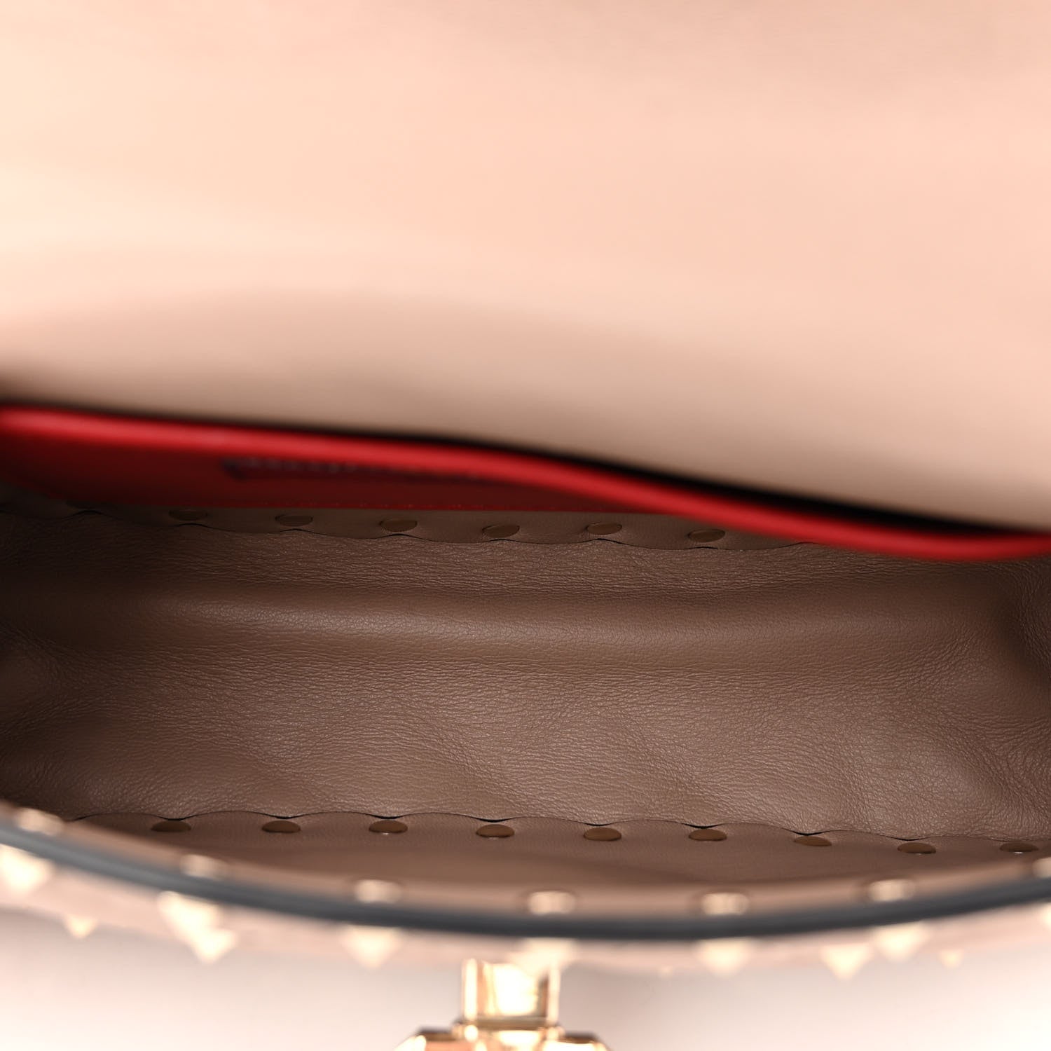 Valentino Garavani Nappa Small Rockstud Spike Shoulder Bag Poudre 5 of 11