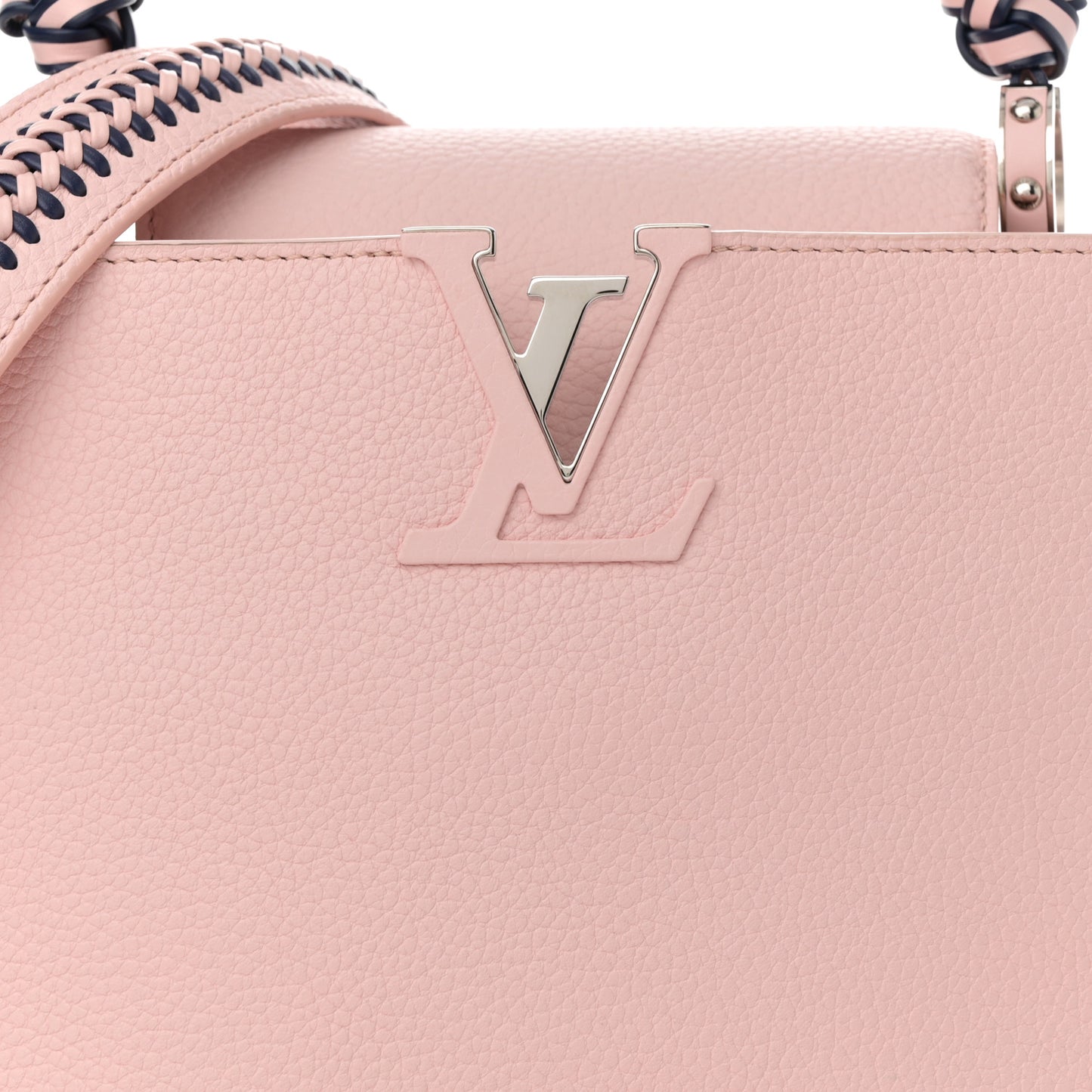 Taurillon Braided Capucines MM Light Pink
