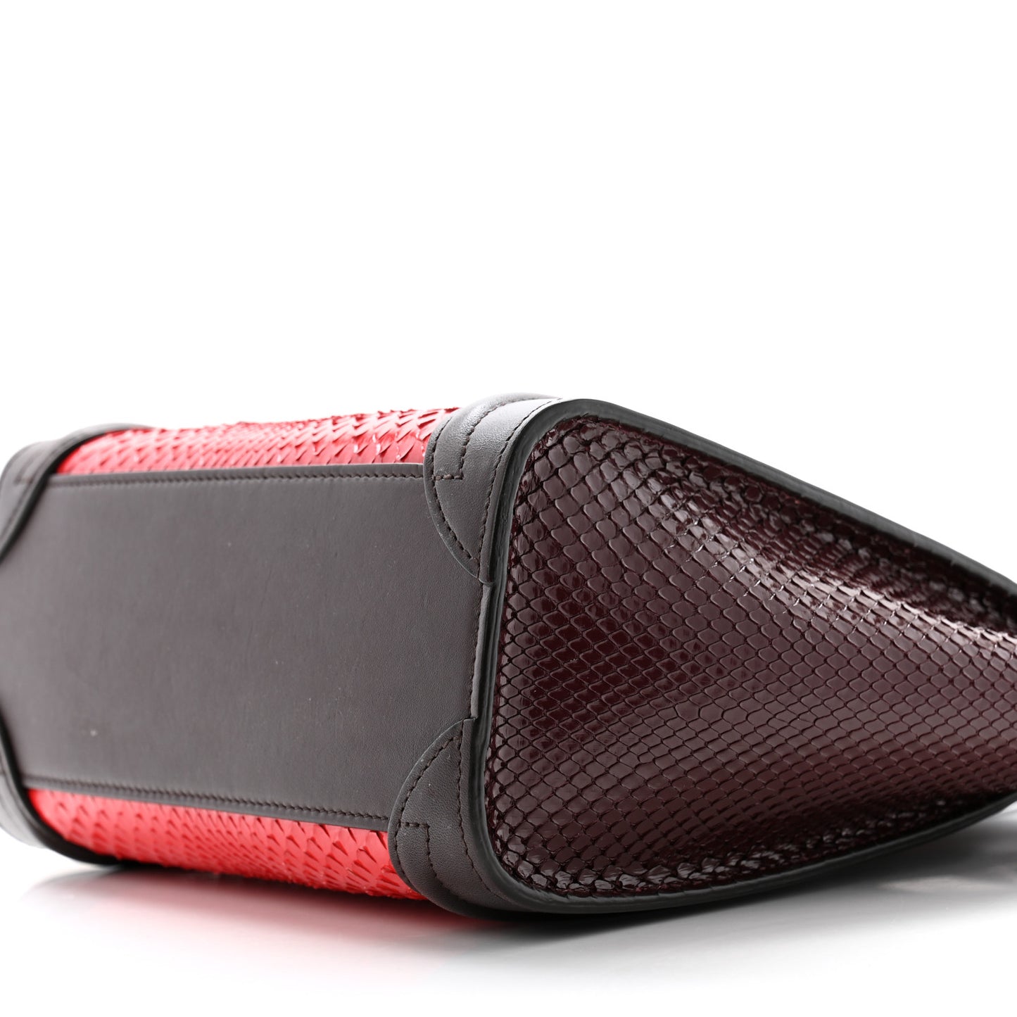 Snakeskin Smooth Calfskin Nano Luggage Chili