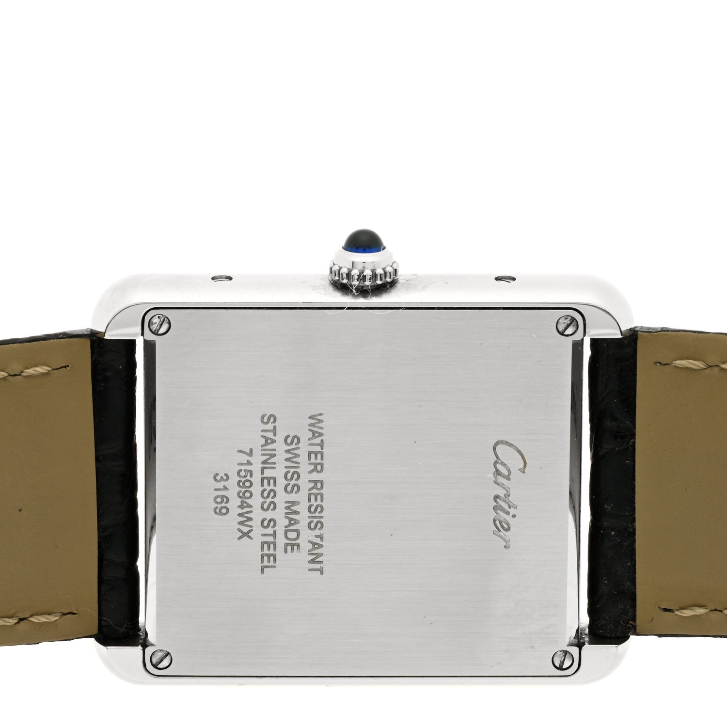 Cartier Stainless Steel Alligator 27mm Tank Solo Quartz Watch 4 of 5