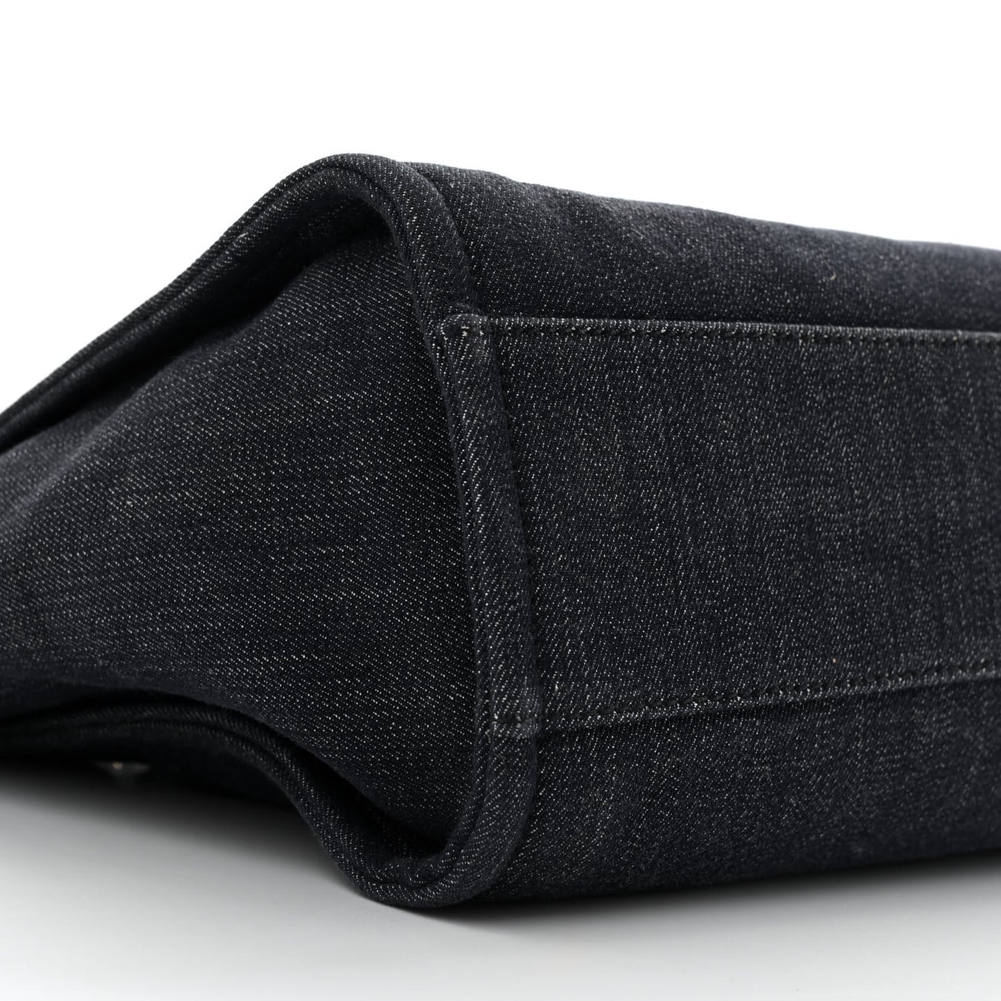 Denim Small Deauville Tote Dark Blue White
