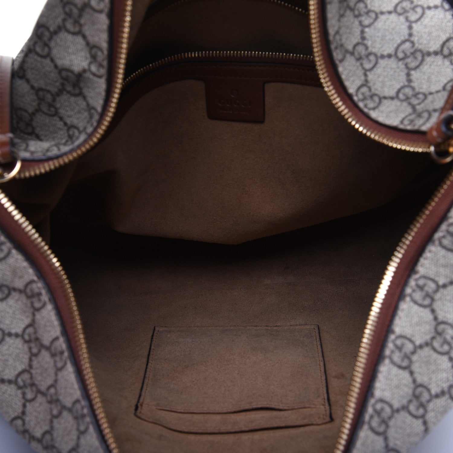 Gucci GG Supreme Monogram Large Linea A Hobo Light Brown 13 of 15