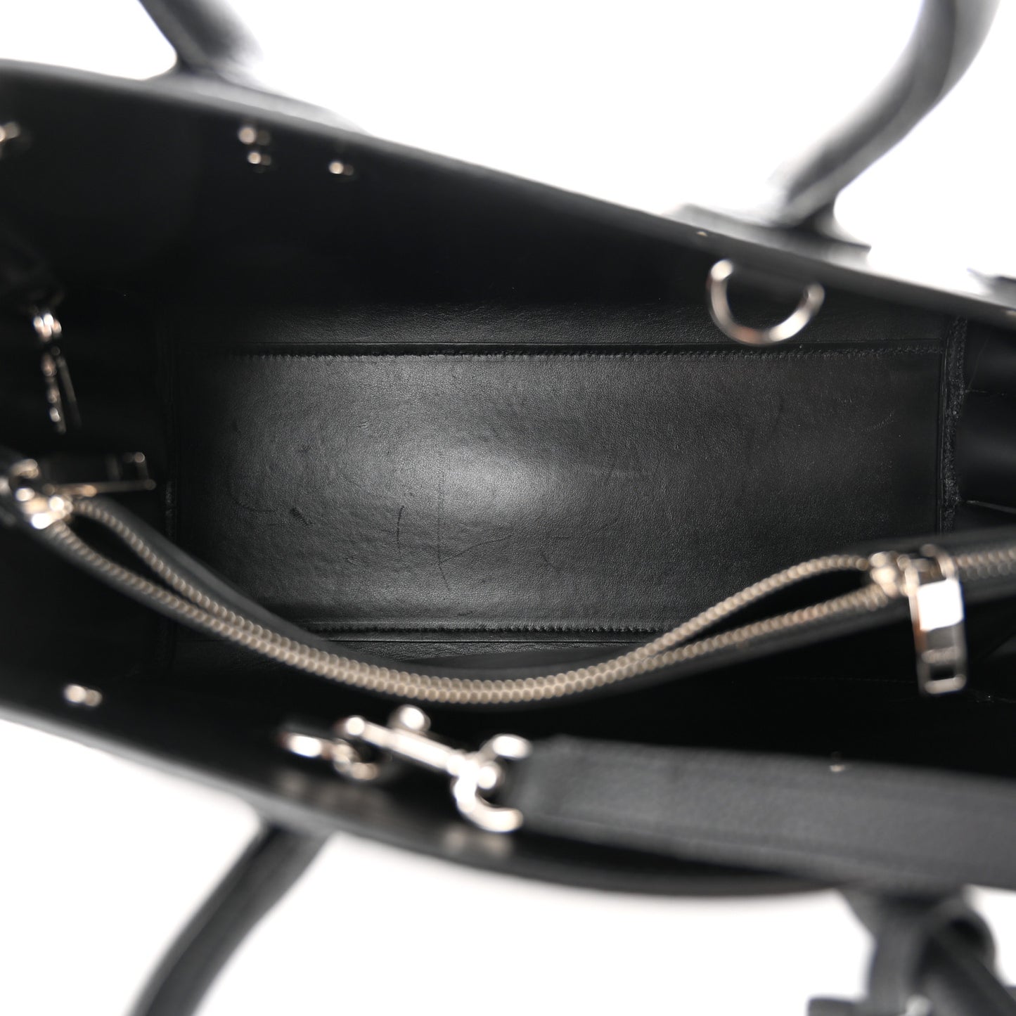 Grained Calfskin Small Sac De Jour Black