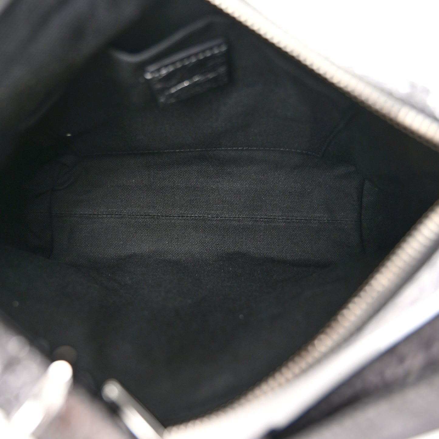 Metallic Calfskin Small Voyou Bag Silver