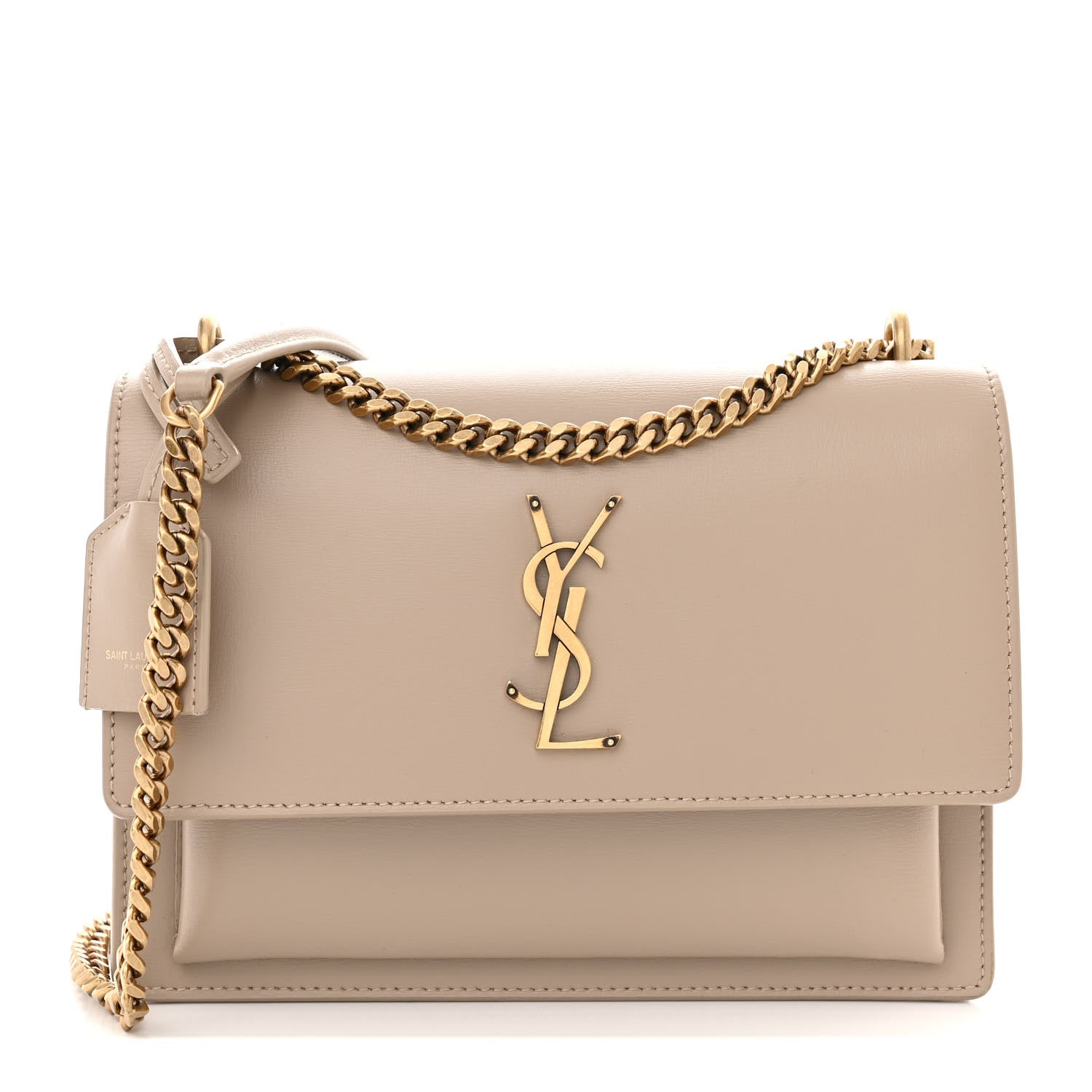 Saint Laurent Calfskin Medium Monogram Sunset Dark Beige 1 of 12