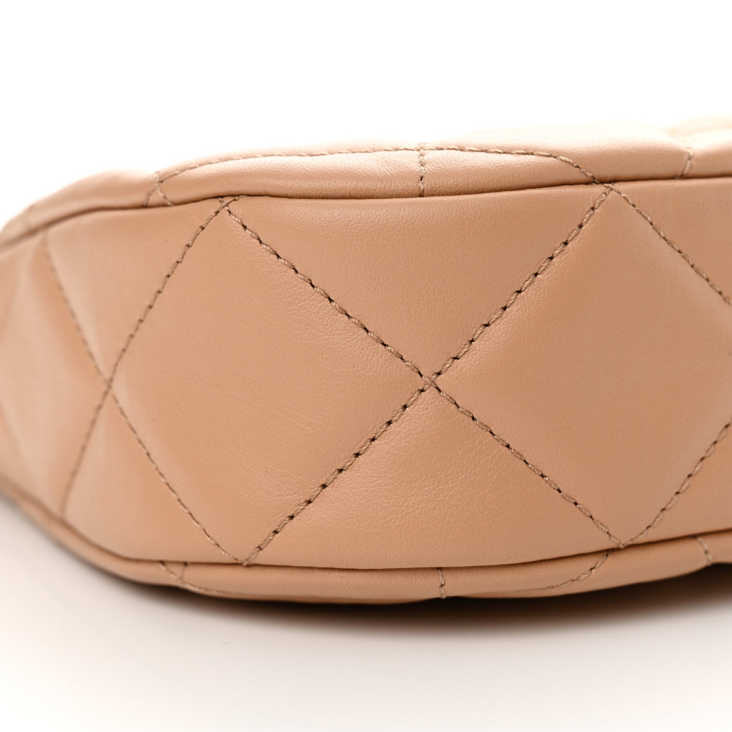 Chanel Crumpled Calfskin Quilted Braided CC Hobo Beige 9 of 12