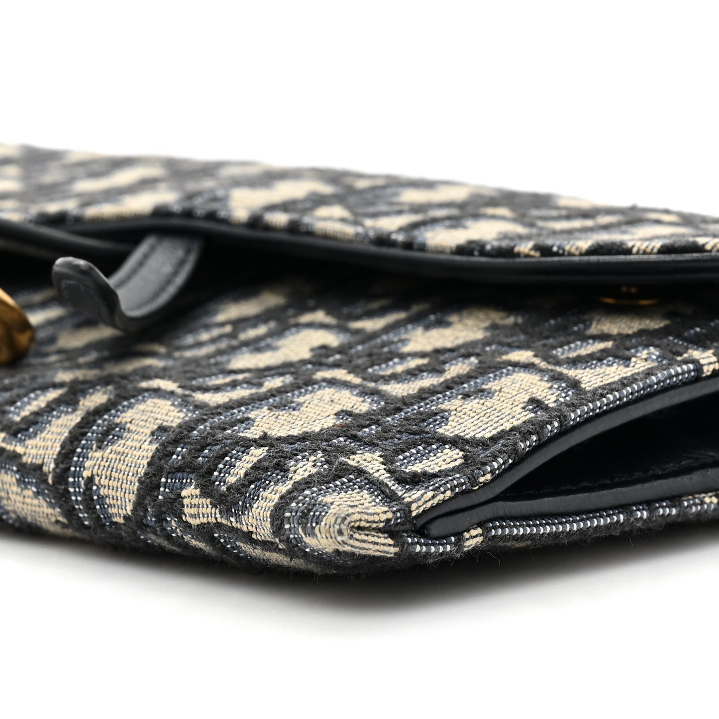 Oblique Saddle Chain Wallet Blue