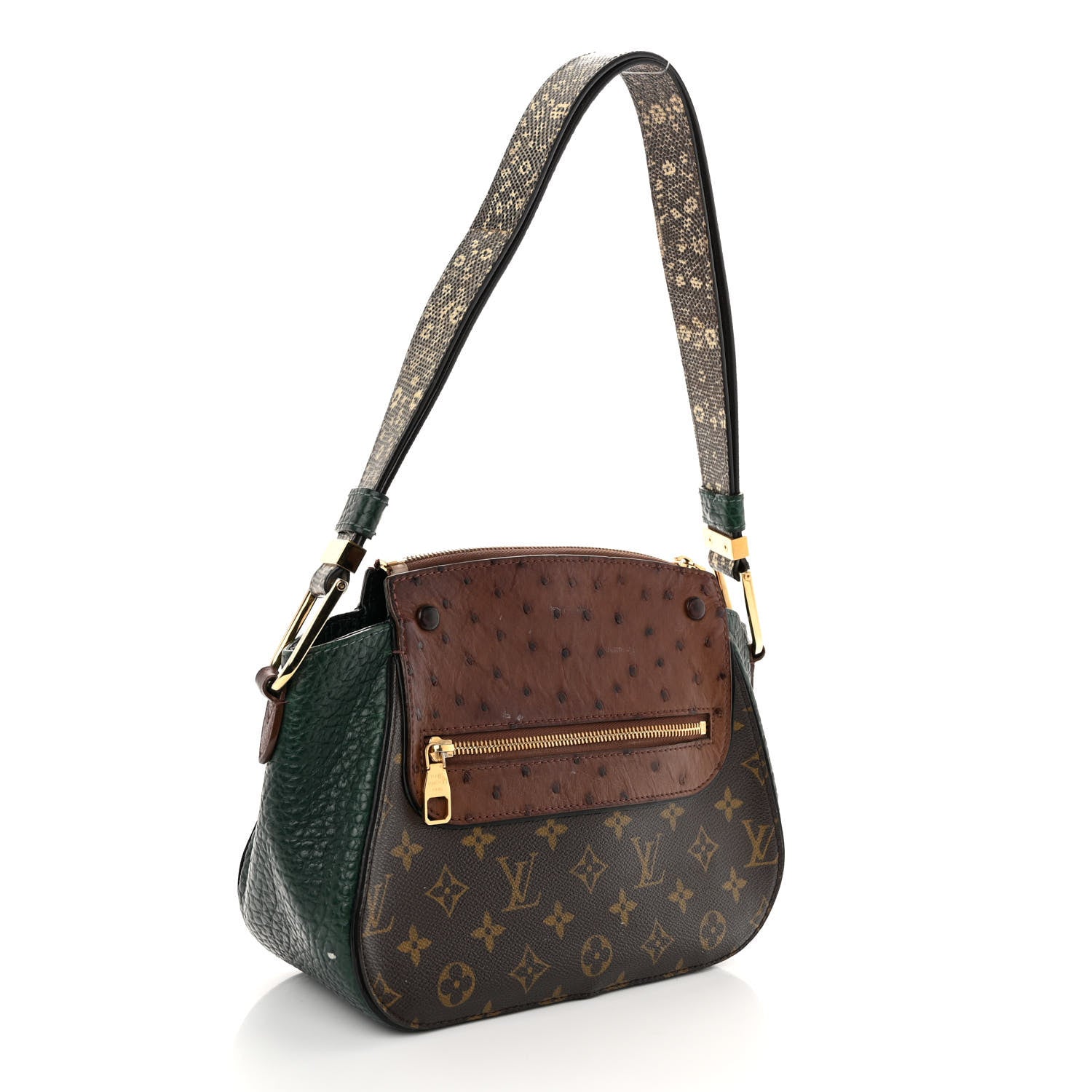 Louis Vuitton Ostrich Lizard Exotique Majestueux Shoulder Bag Vert 3 of 13