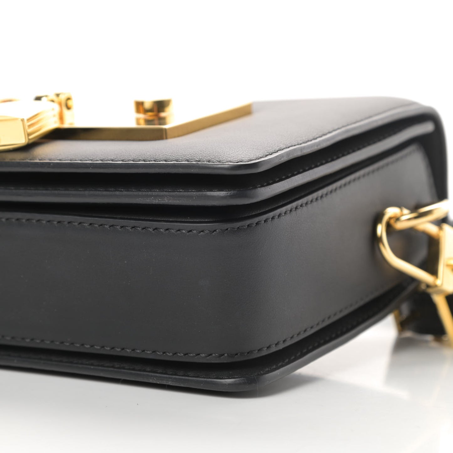Calfskin Padlock Crossbody Black