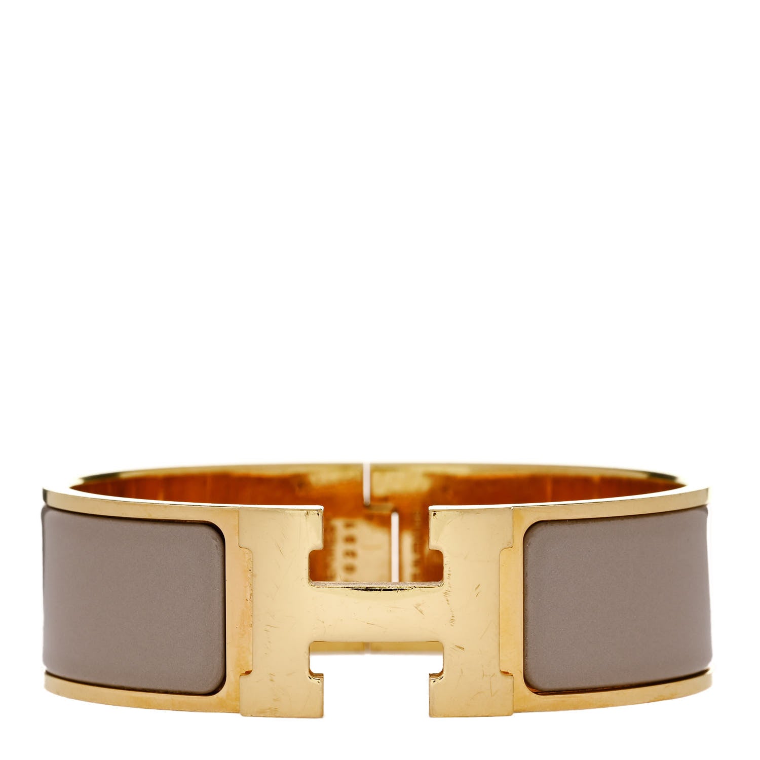 Hermes Enamel Wide Clic Clac H Bracelet PM Marron Glace 1 of 5