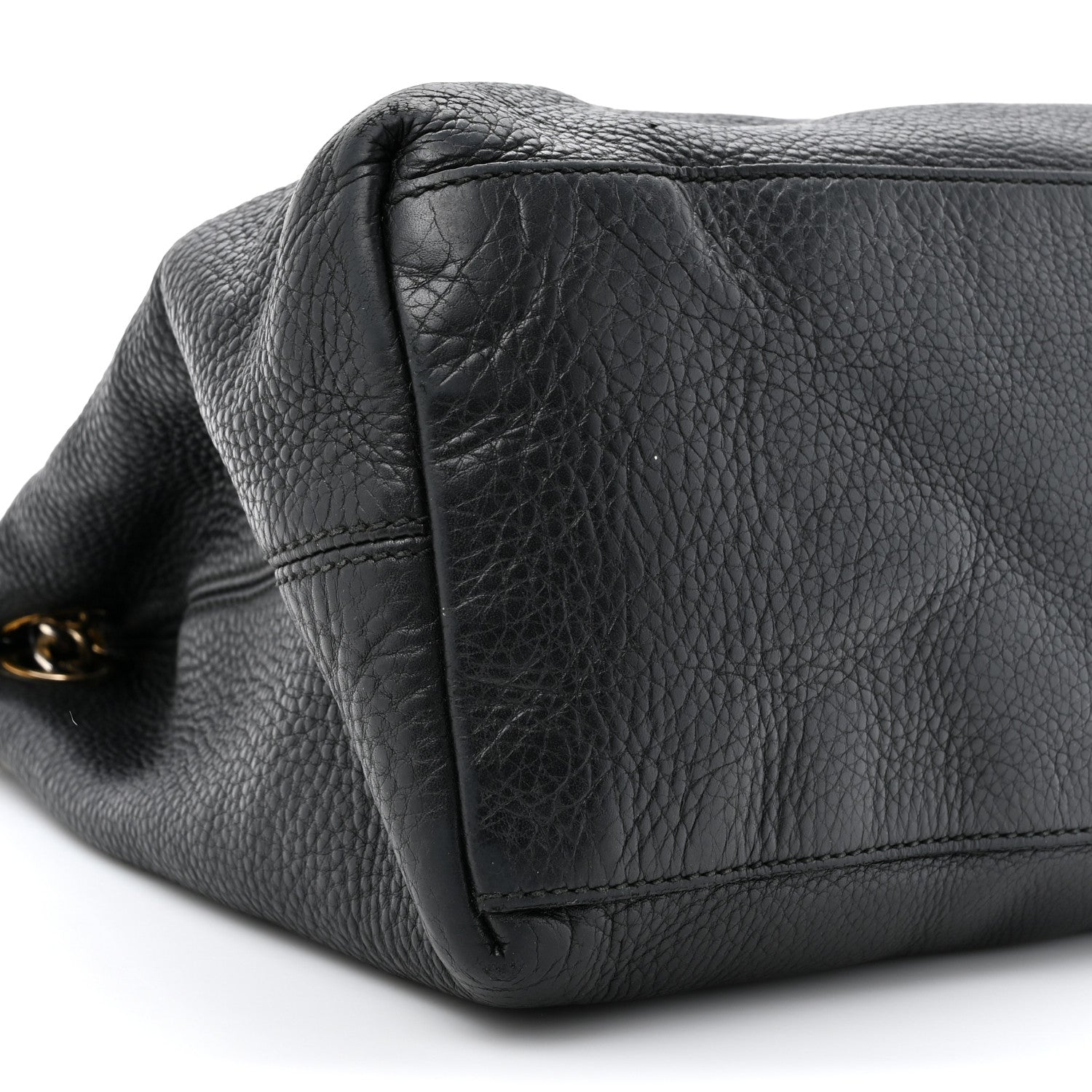 Gucci Pebbled Calfskin Medium Soho Chain Shoulder Bag Black 10 of 19