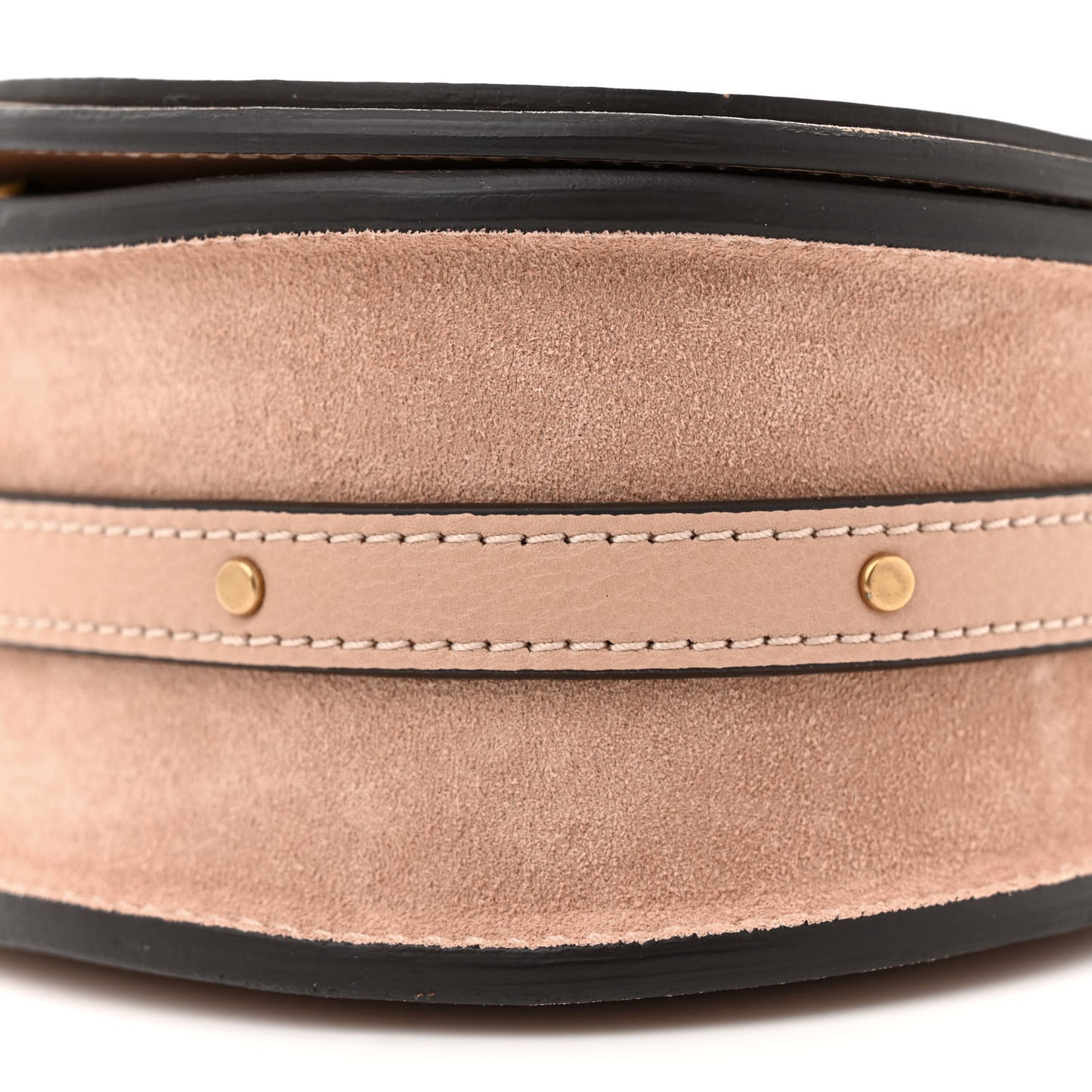 Calfskin Suede Small Nile Bracelet Bag Biscotti Beige