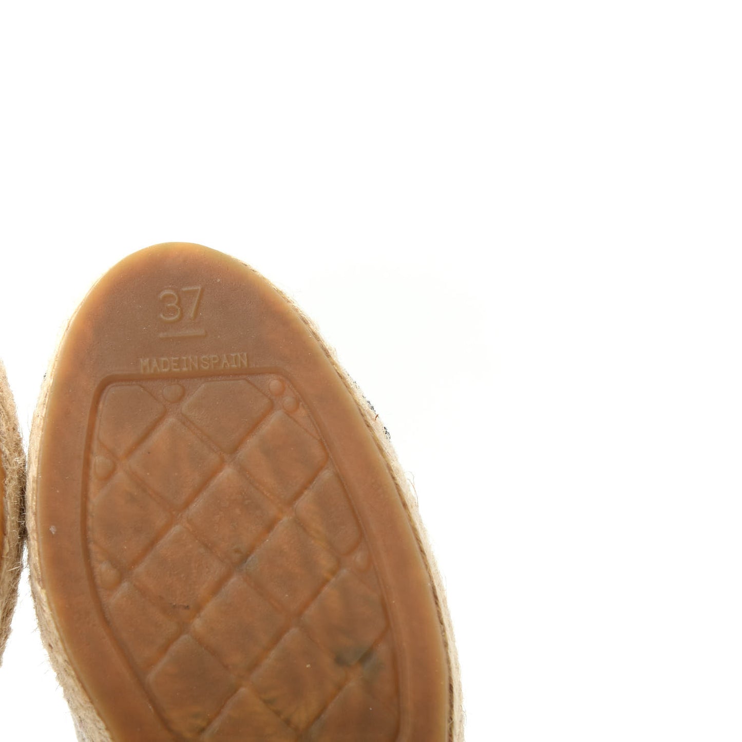 Toile Sequin CC Espadrilles 37 Beige Black