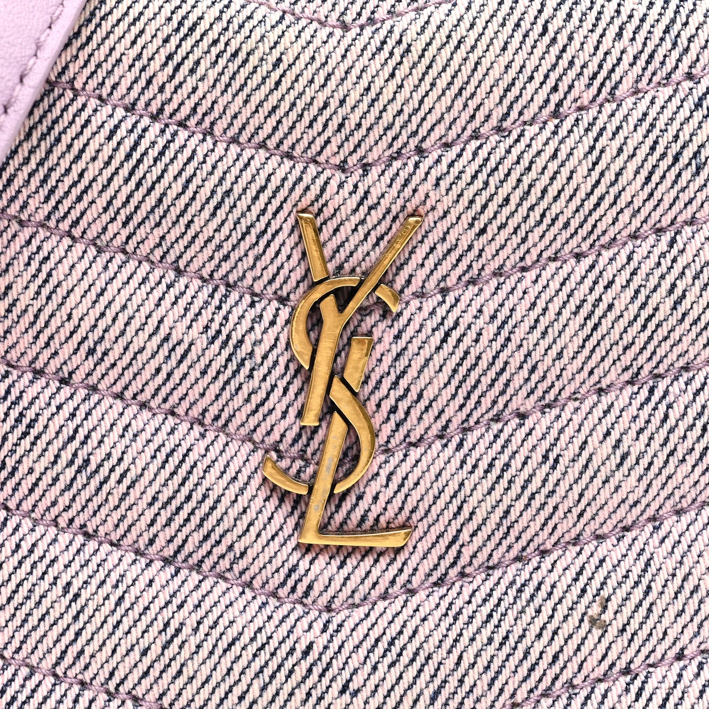 Denim Matelasse Monogram Lou Belt Bag Washed Purple