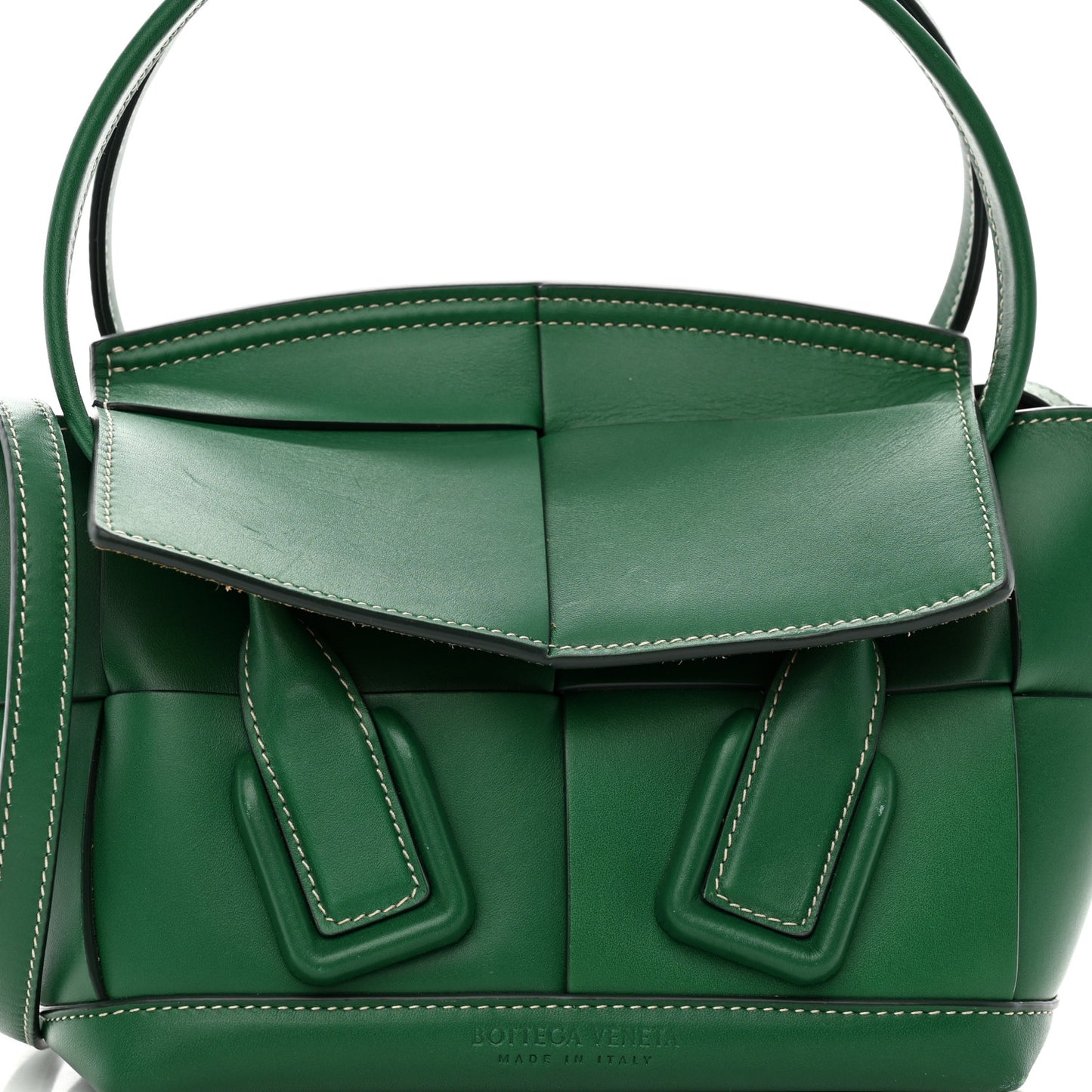Calfskin Mini Maxi Intrecciato Arco Green