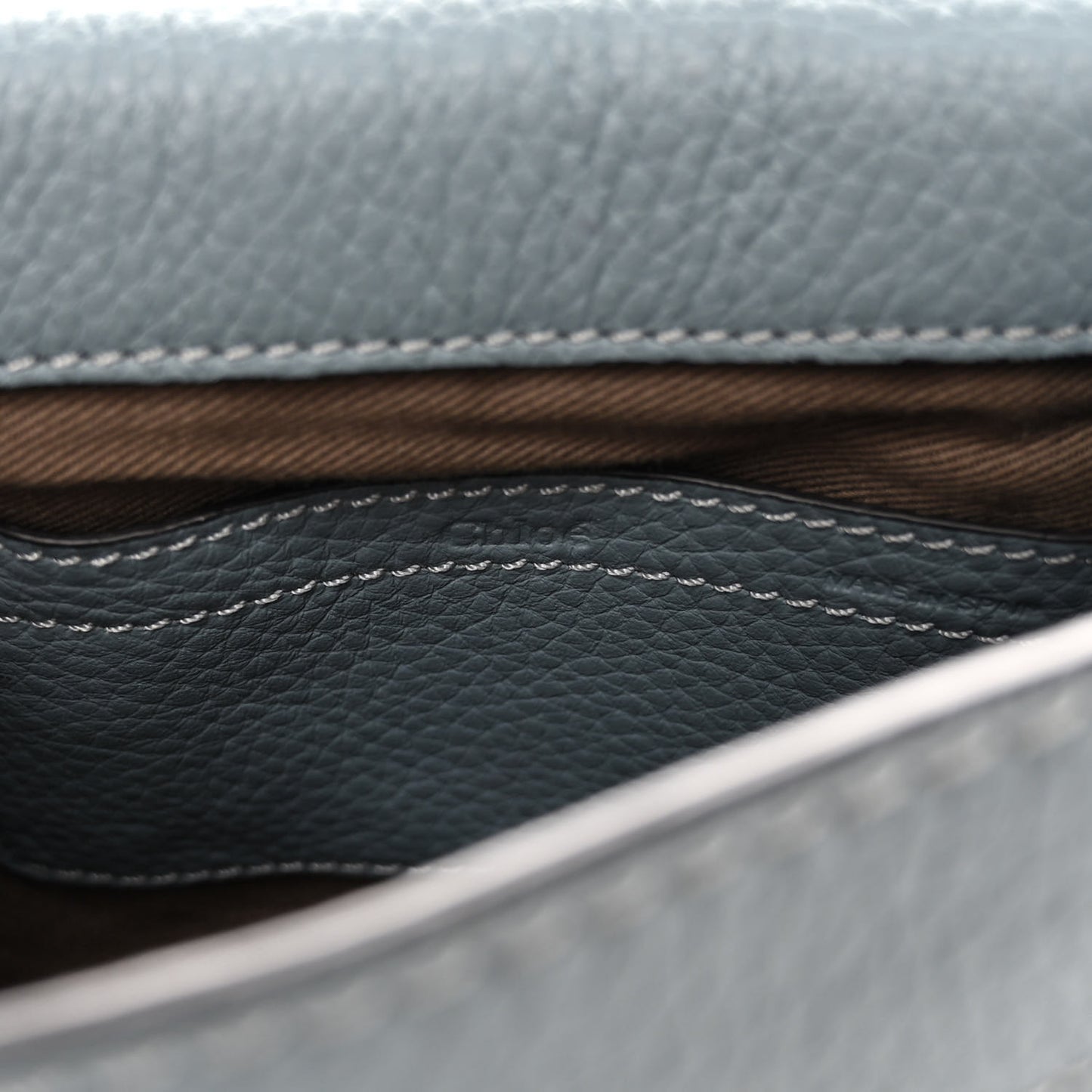 Calfskin Mini Marcie Round Crossbody Bag Rainy Blue