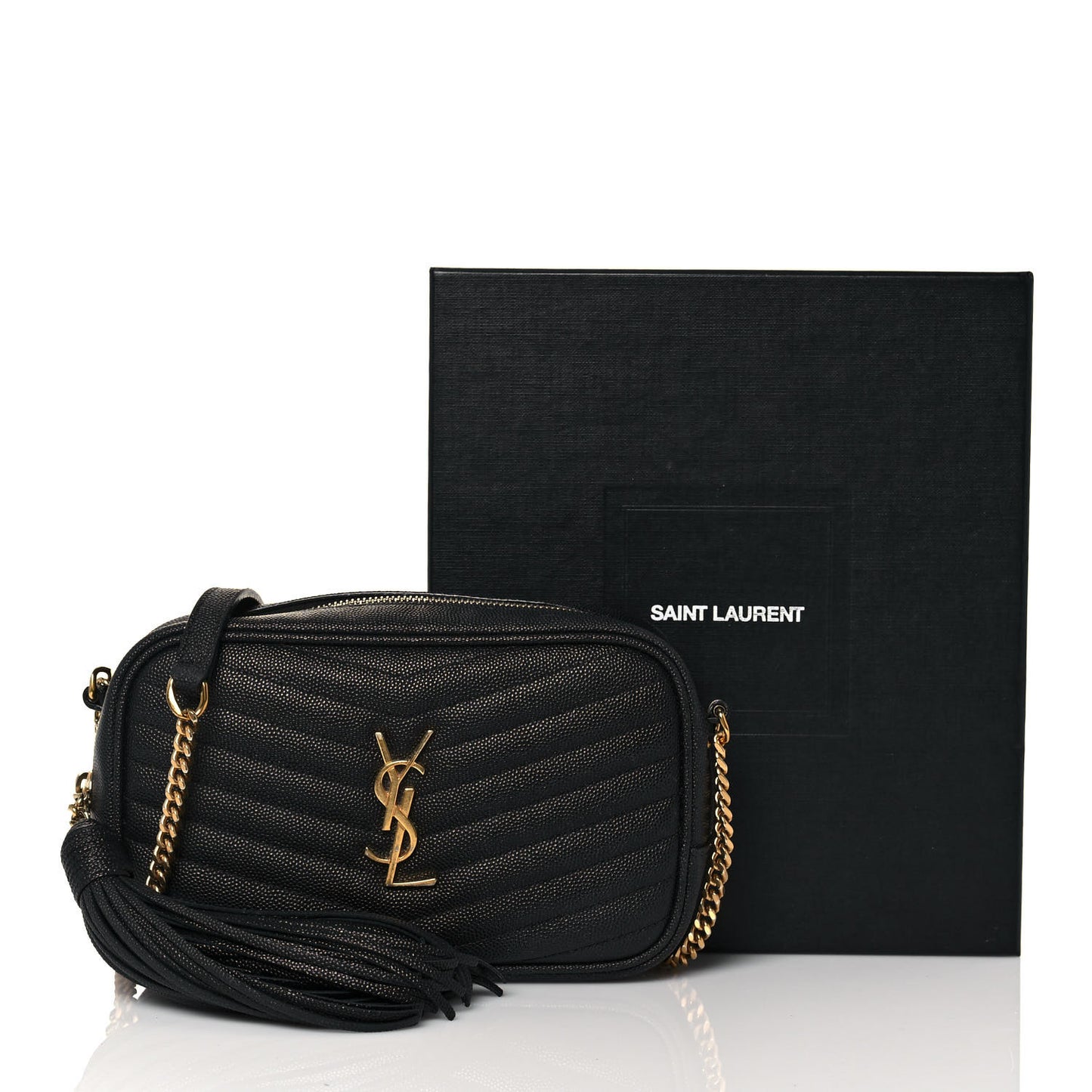 Grain De Poudre Matelasse Monogram Mini Lou Camera Bag Black