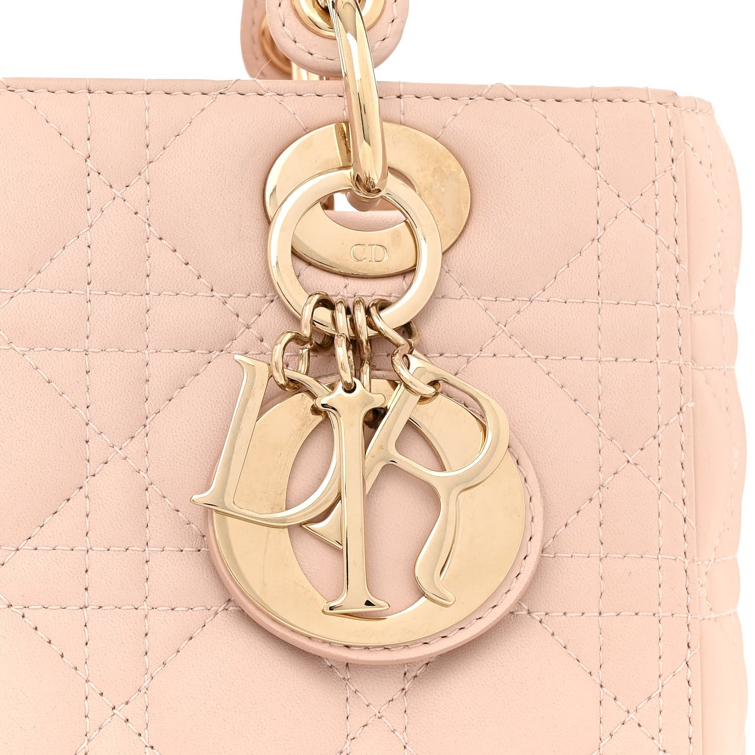 Christian Dior Lambskin Cannage Medium Lady Dior Light Pink 8 of 20