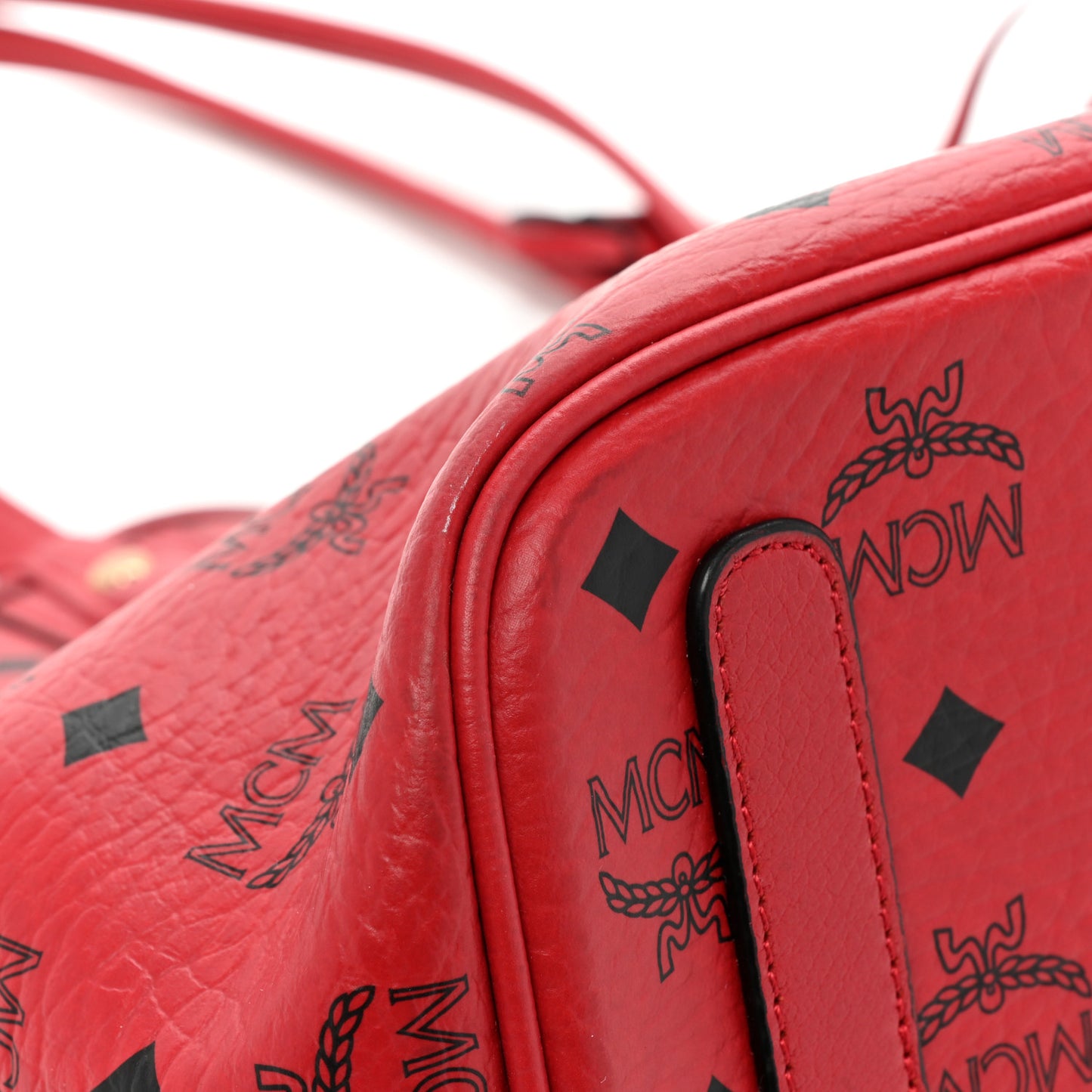 Visetos Medium Liz Reversible Shopper Tote Ruby Red
