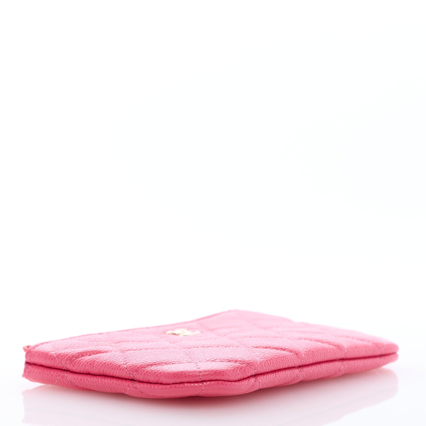 Caviar Quilted Small Cosmetic Case Pink