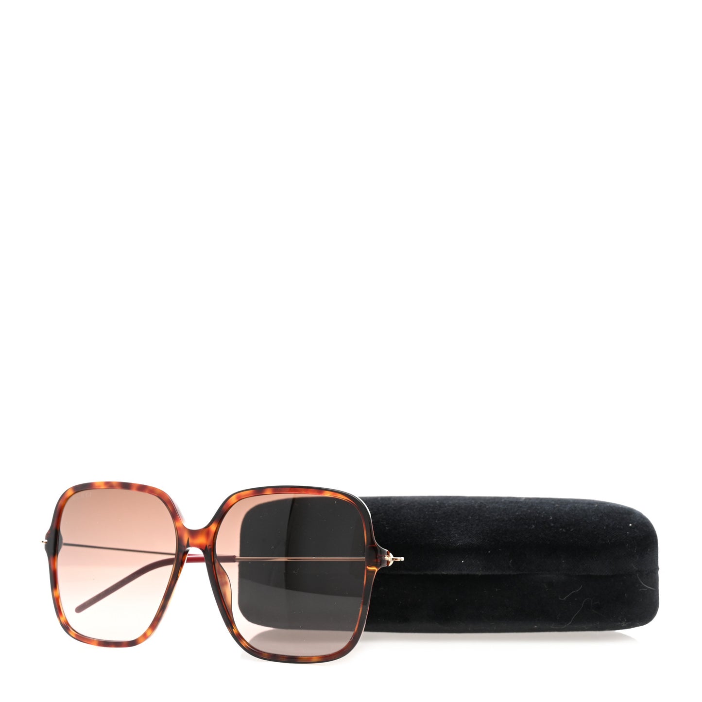 Squared Acetate Sunglasses GG1267S Havana Brown Gold