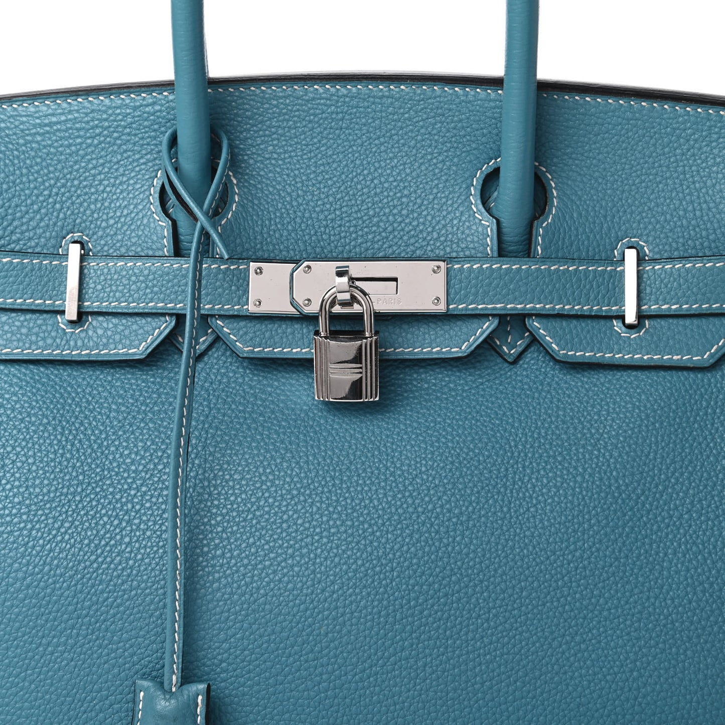 Taurillon Clemence Birkin 30 Blue Jean