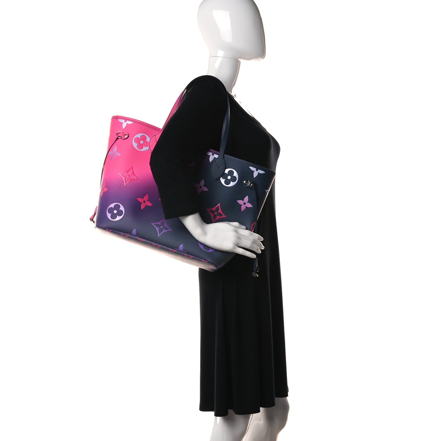Monogram Giant Spring In The City Neverfull MM Midnight Fuchsia