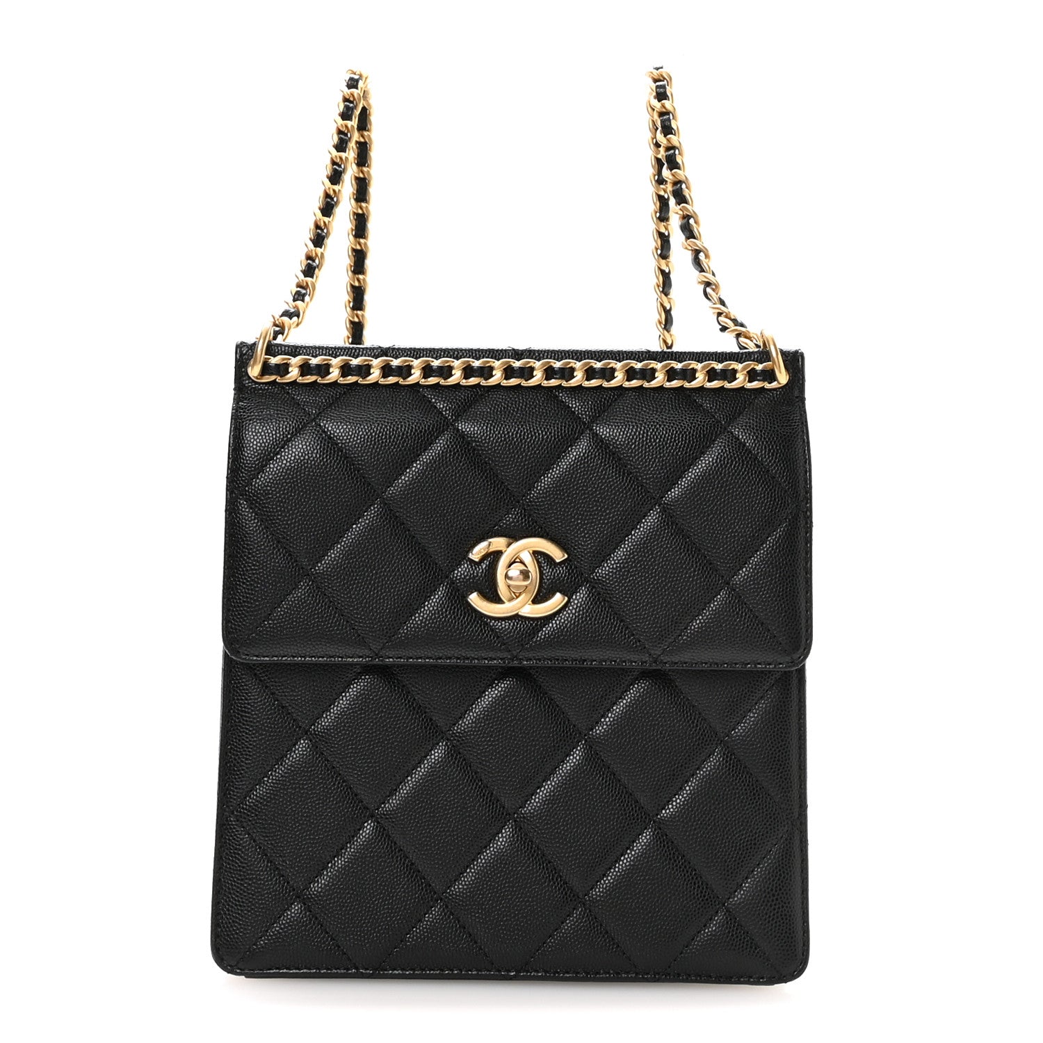Chanel Caviar Quilted Chain Backpack Black