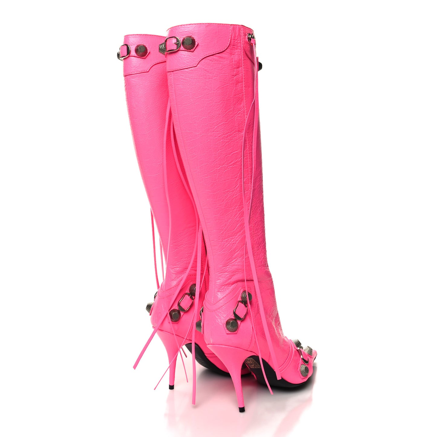 Agneau Arena Cagole 90mm Boots 38 Fluo Pink