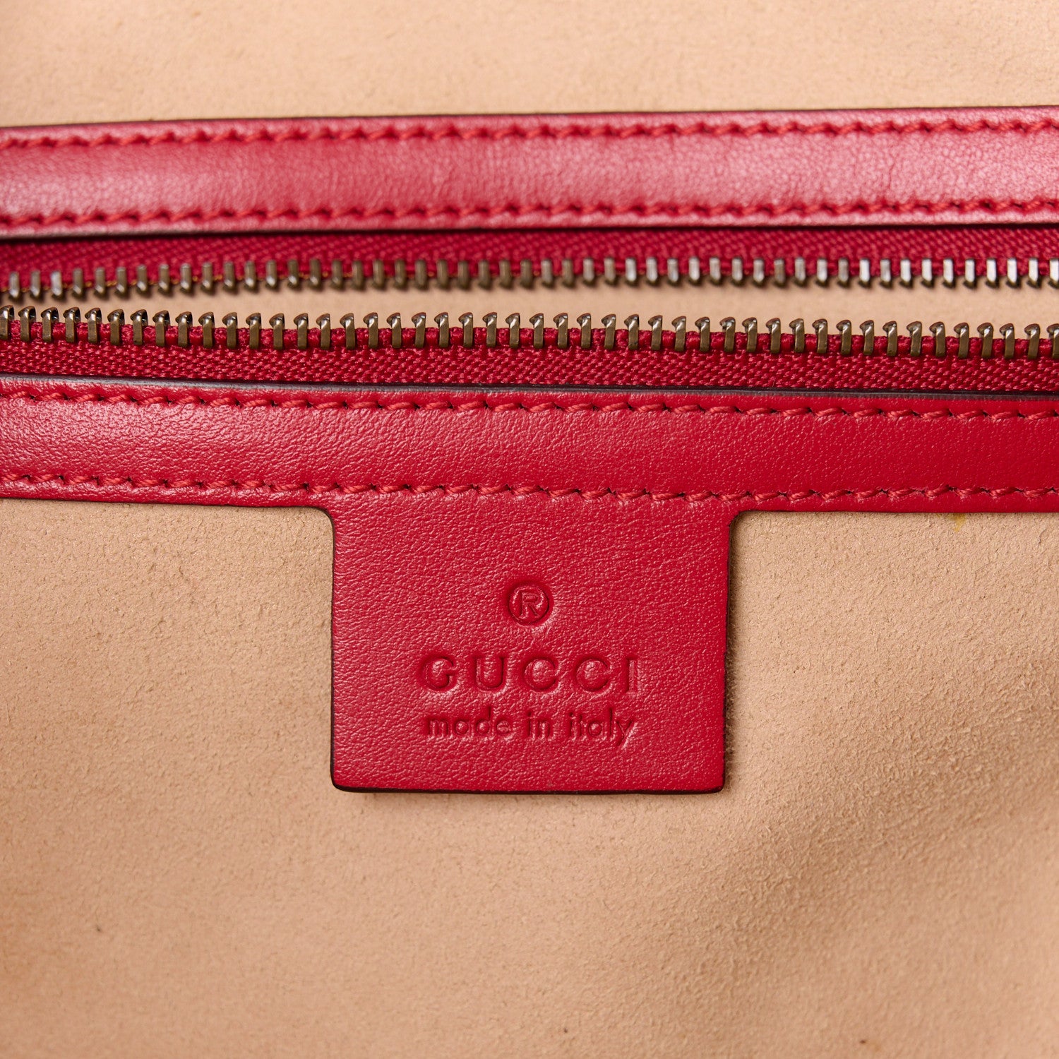 Gucci Calfskin Matelasse Sylvie Web Small GG Marmont Top Handle Shoulder Bag Hibiscus Red 7 of 12