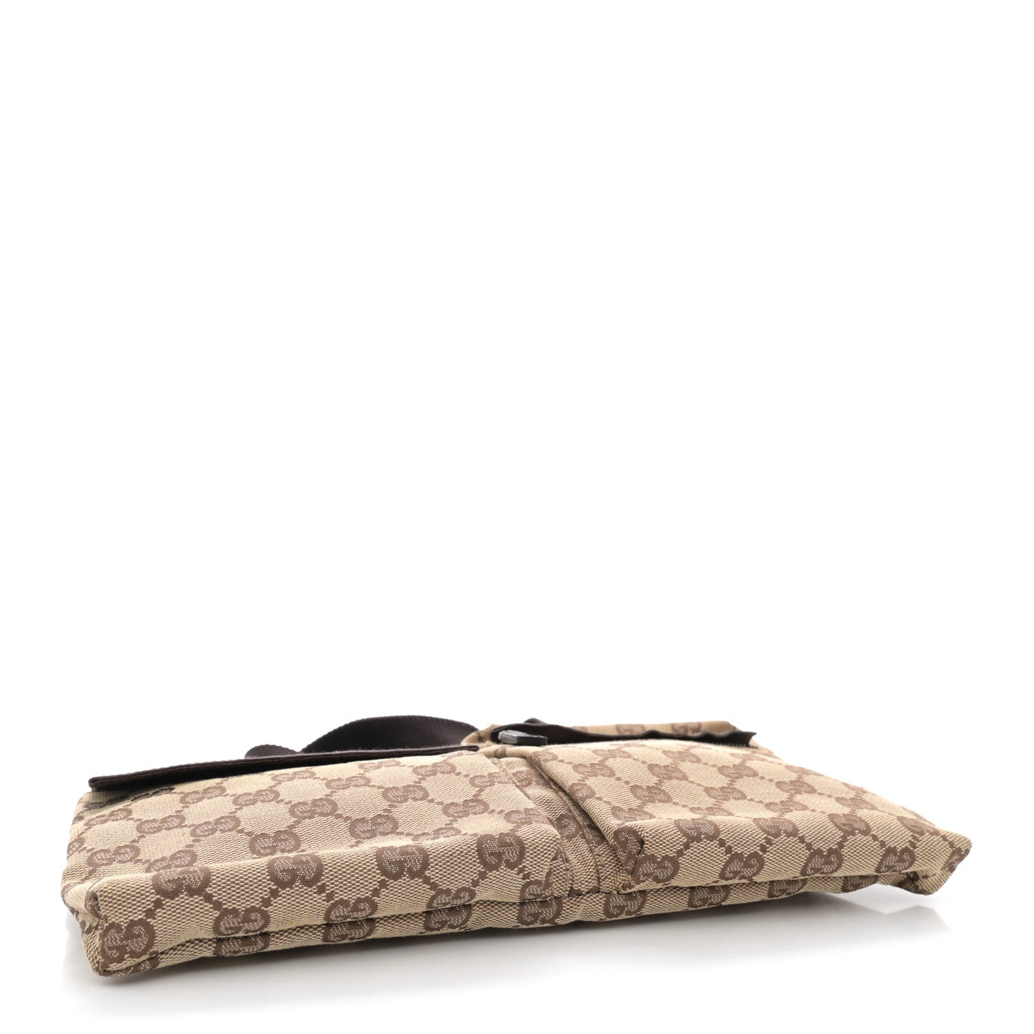 Gucci GG Monogram Double Pocket Belt Bag Dark Brown 4 of 13