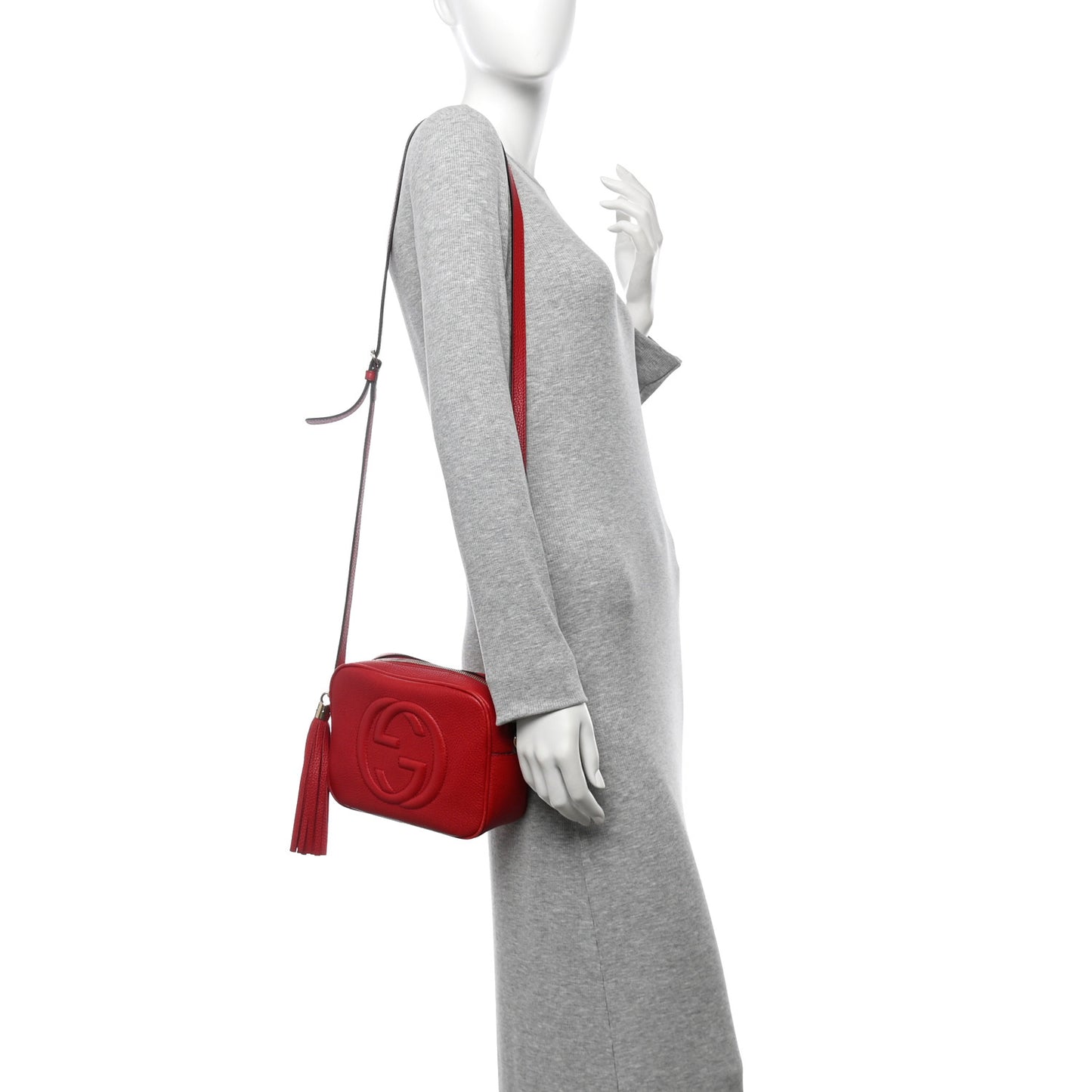 Pebbled Calfskin Small Soho Disco Bag Tabasco Red