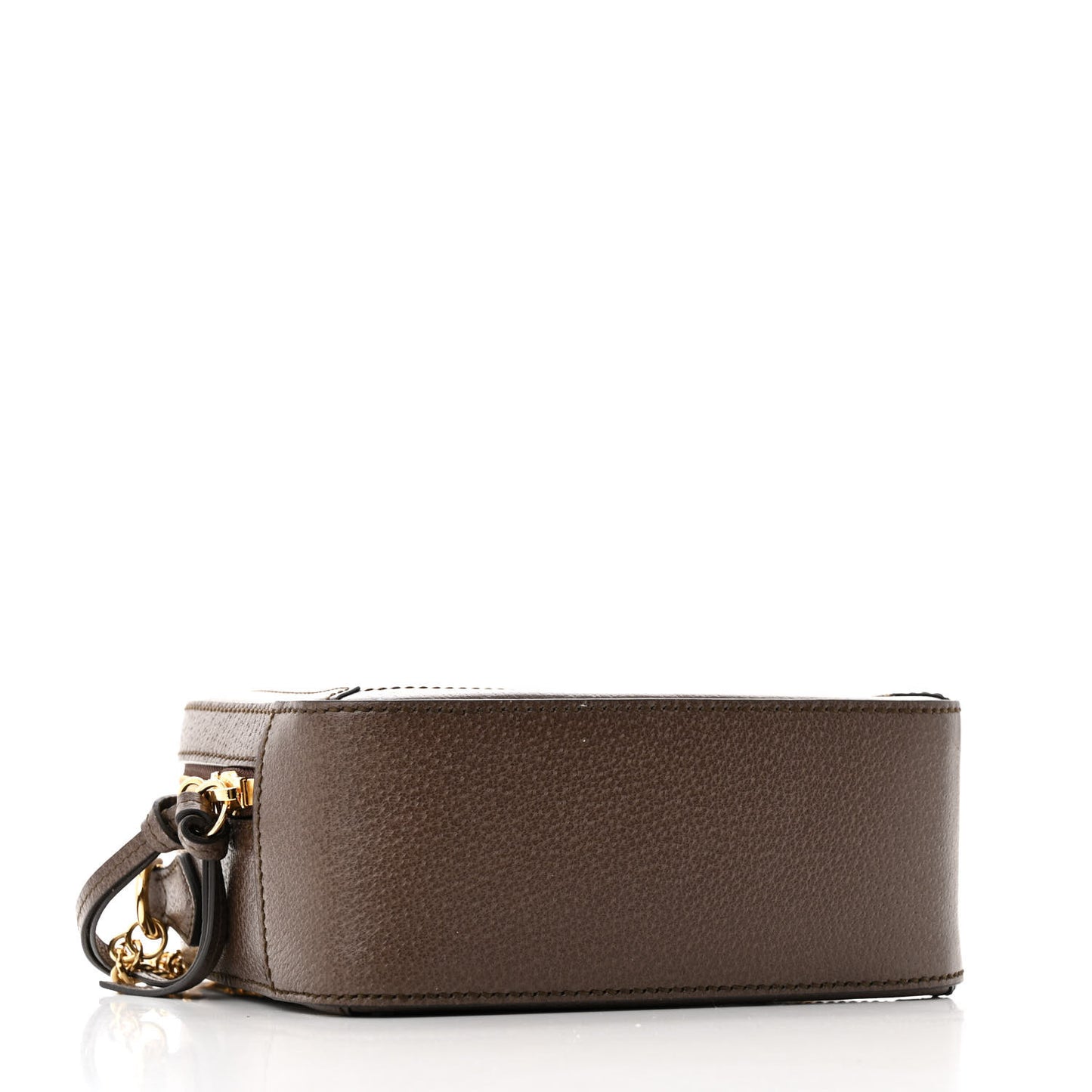 GG Supreme Monogram Mini Ophidia Top Handle Shoulder Bag Brown