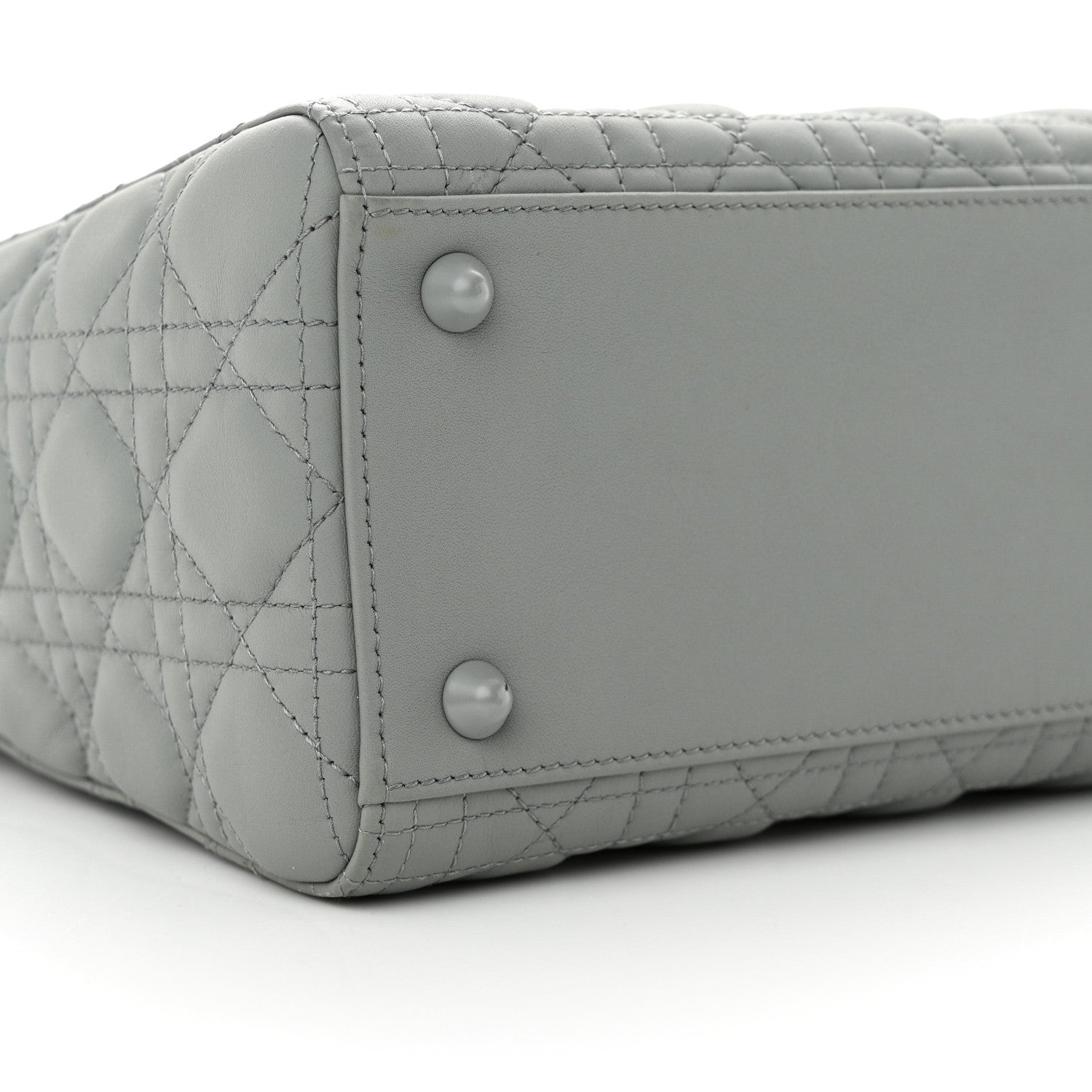 Christian Dior Ultra Matte Calfskin Cannage Large Lady Dior Grey Stone 8 of 10