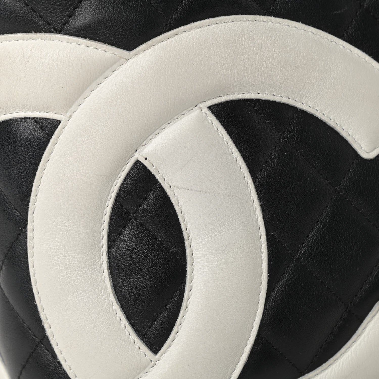Chanel Calfskin Quilted Large Cambon Tote Black White 18 of 18