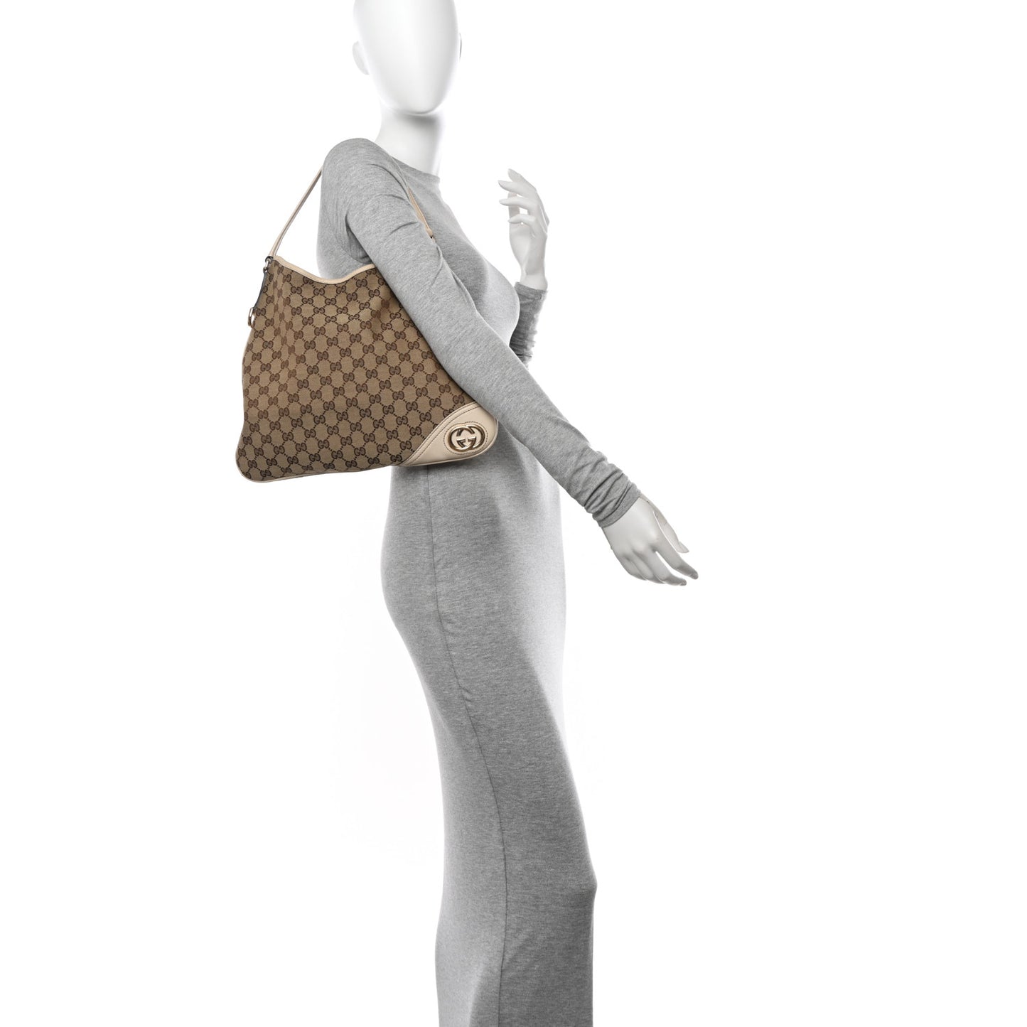 Monogram Medium New Britt Hobo Off White