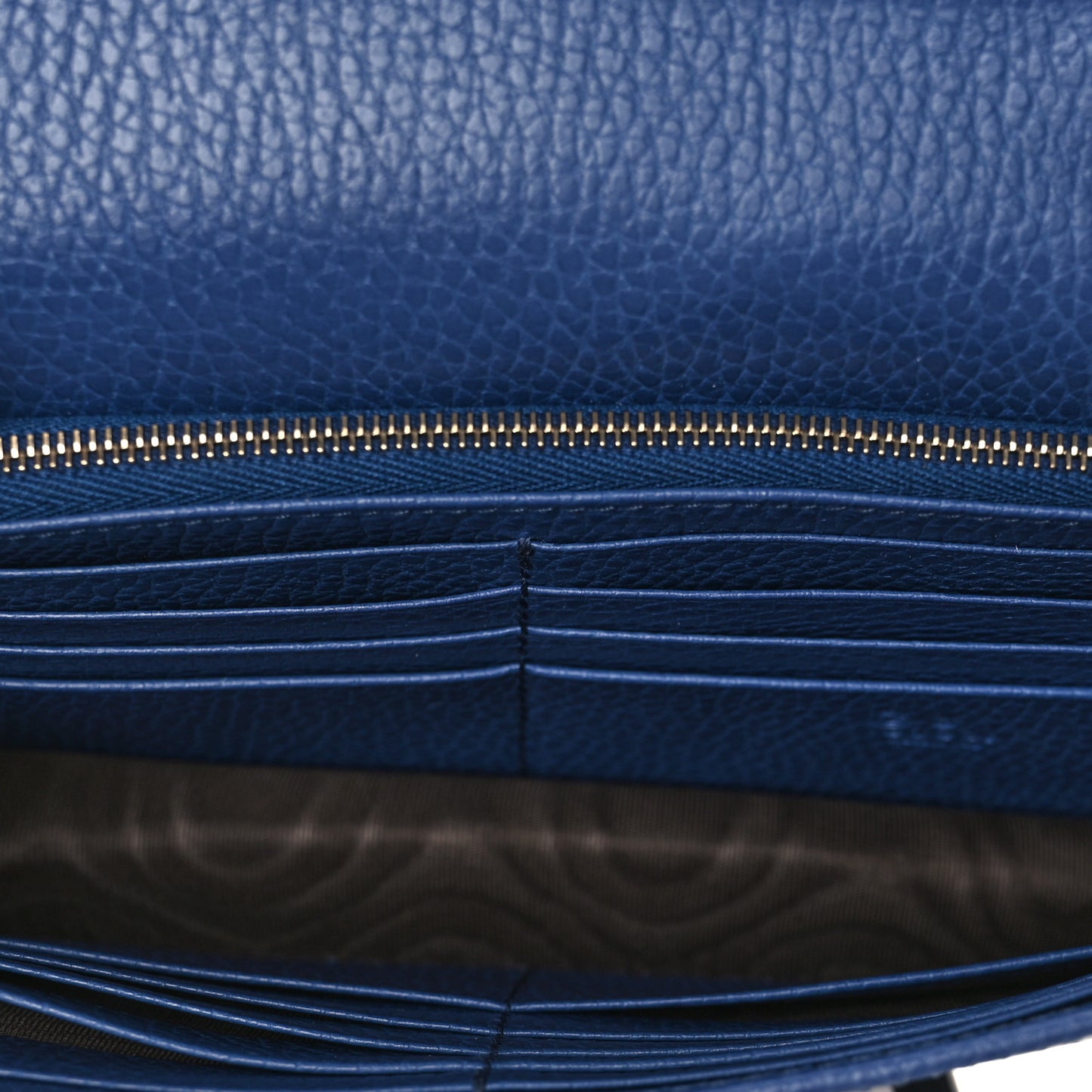 Dollar Calfskin Interlocking G Chain Wallet Caspian