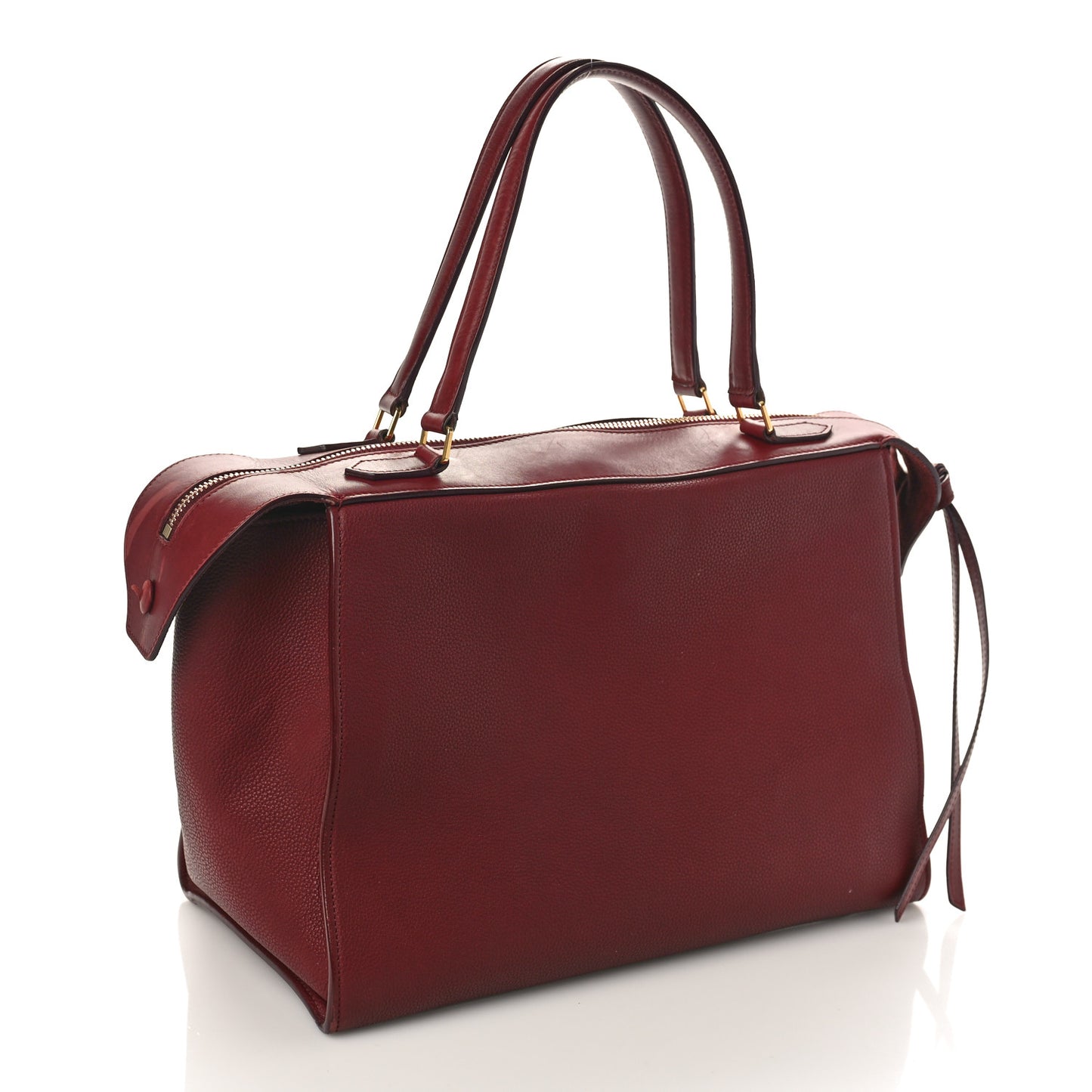 Goatskin Smooth Calfskin Small Ring Bag Dark Ruby