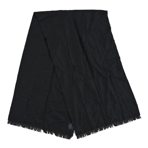 Wool Silk GG Monogram Scarf Black