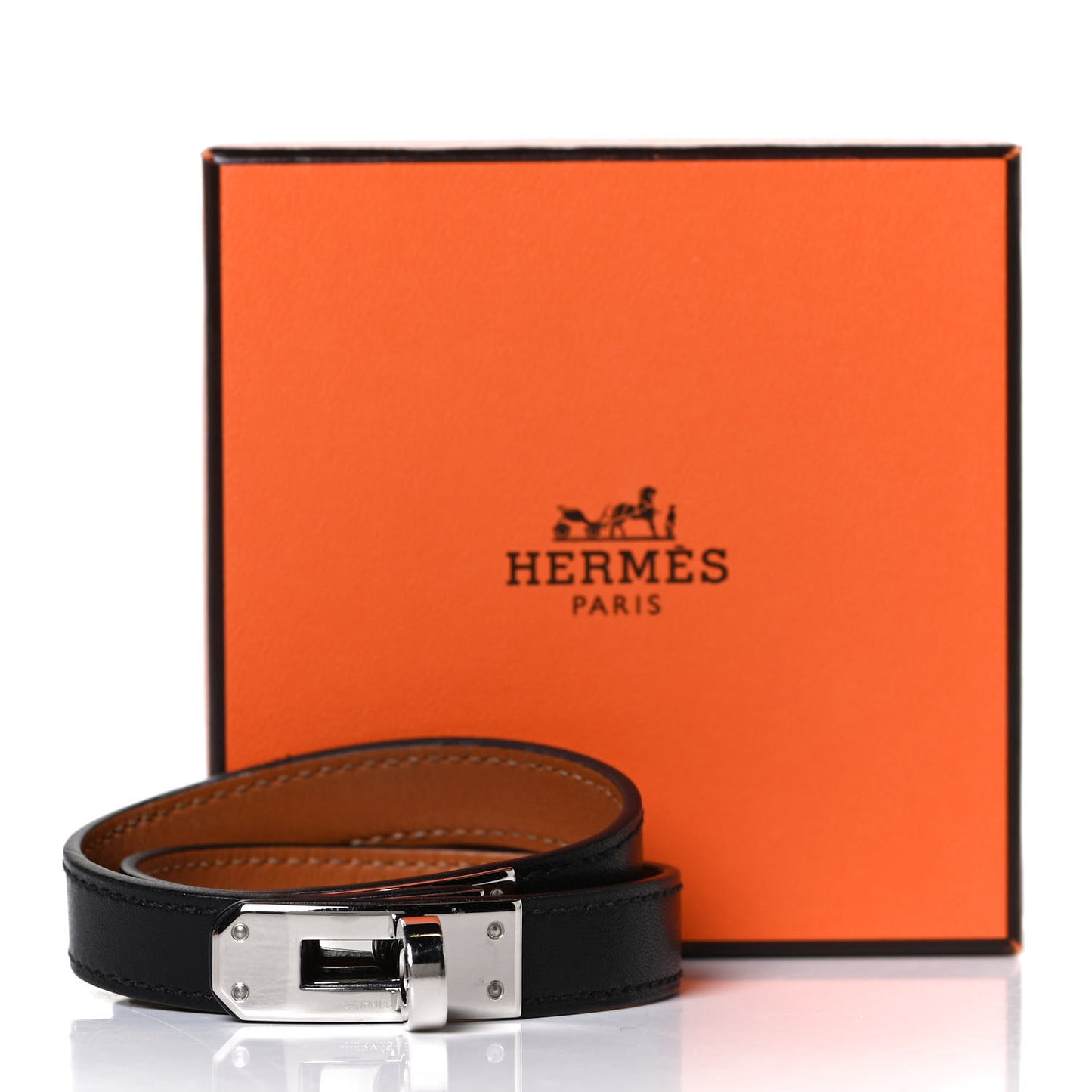 Box Kelly Double Tour Bracelet M Black