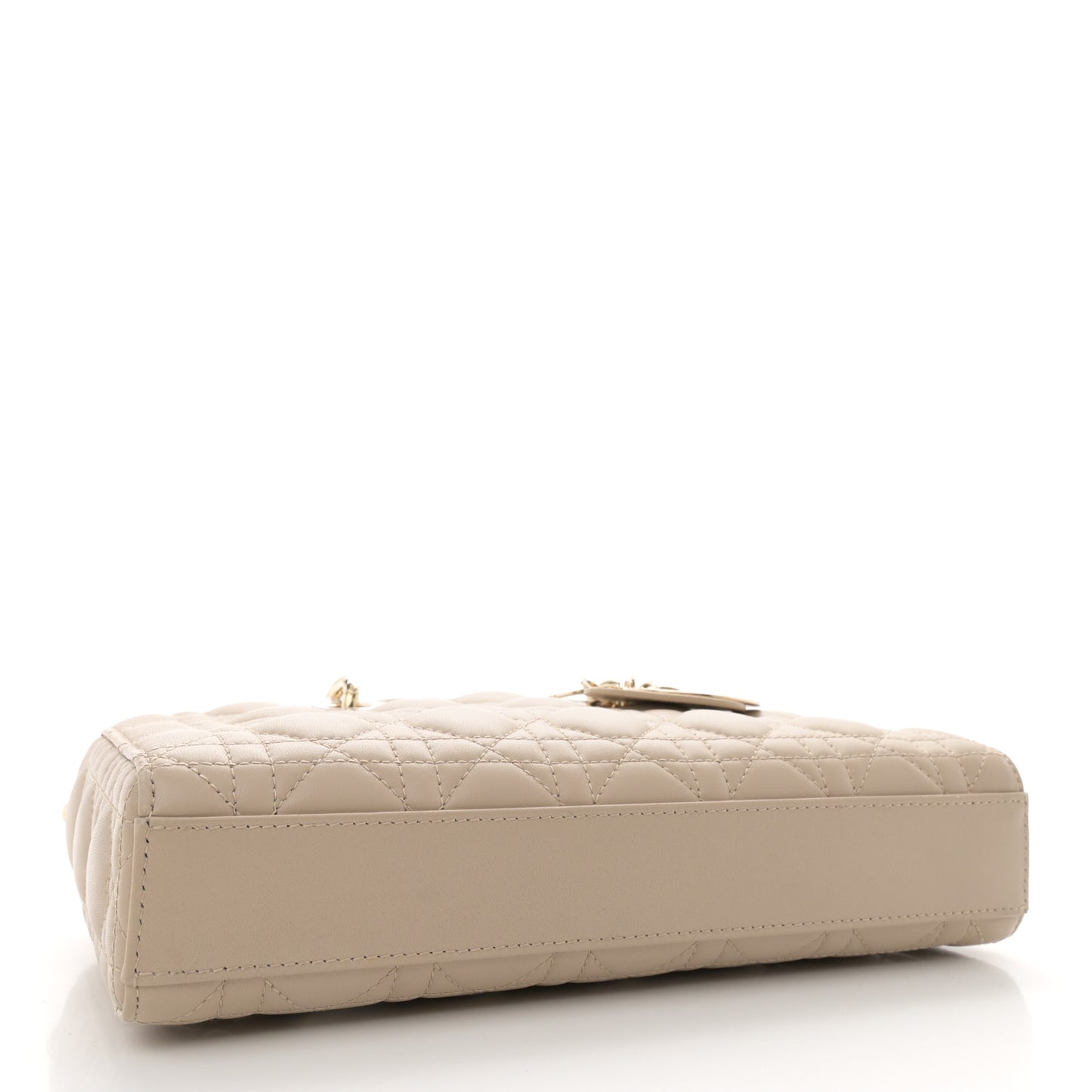 Lambskin Cannage Medium Lady D-Joy Sand