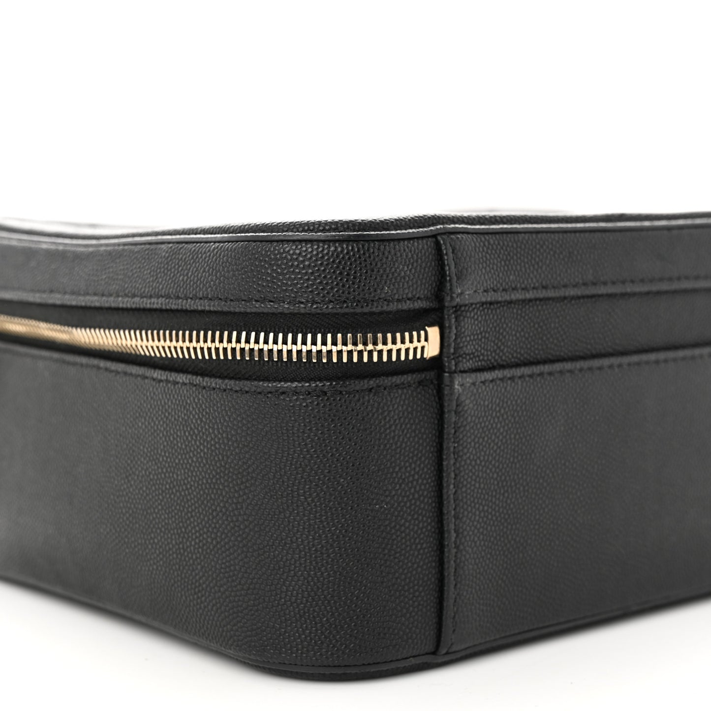 Caviar Quilted Large CC Filigree Vanity Case Black