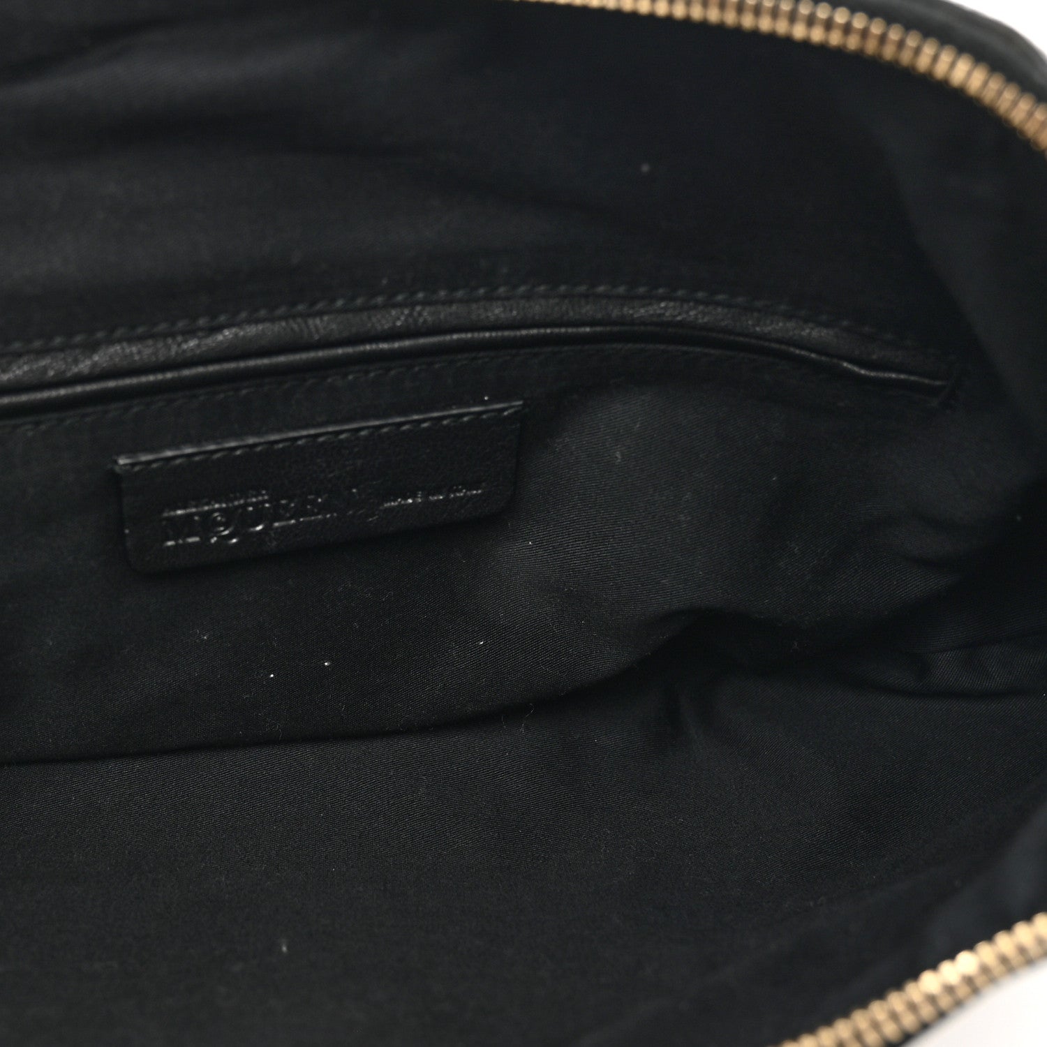 Alexander McQueen Glitter Canvas De Manta Clutch Black Gold 5 of 9