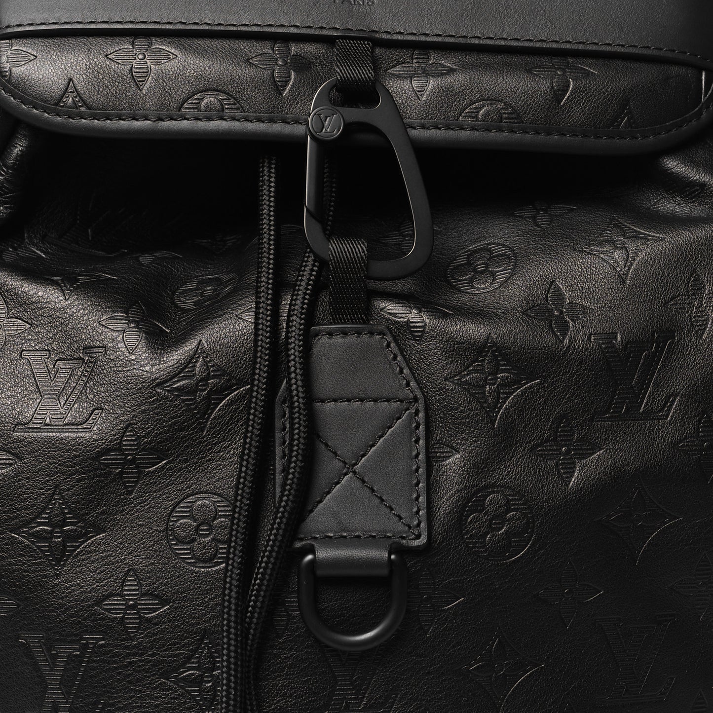 Calfskin Monogram Shadow Discovery Backpack Black