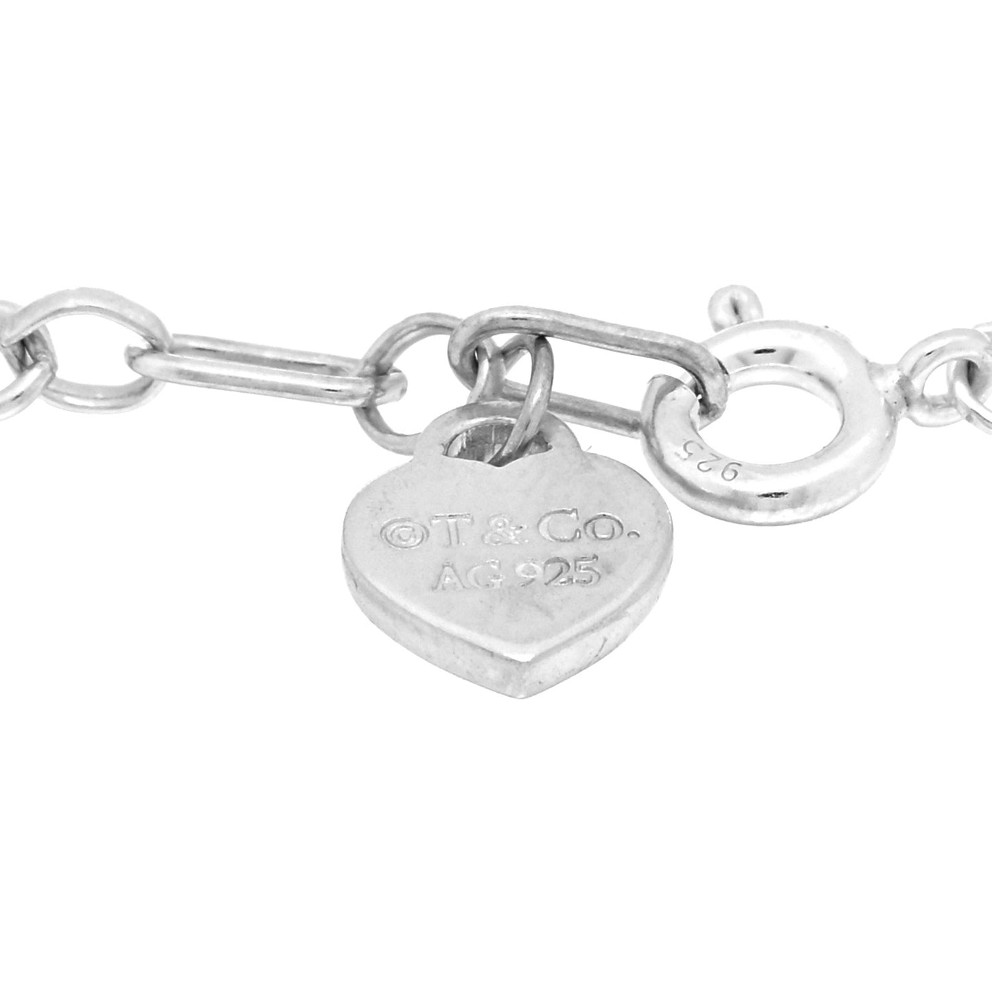 Sterling Silver Enamel Love Notes Logo Charm Bracelet Blue