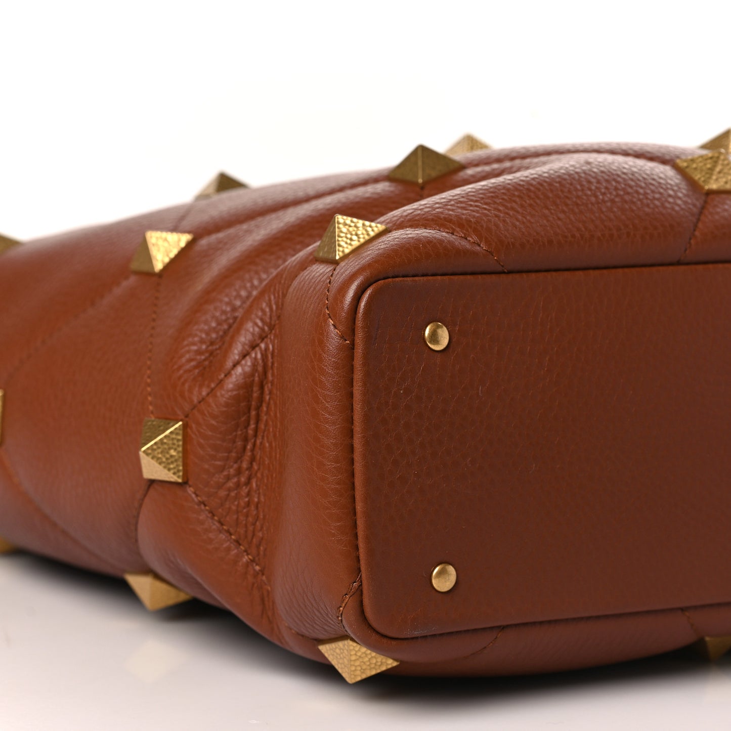 Grained Calfskin Large Roman Stud Tote Selleria