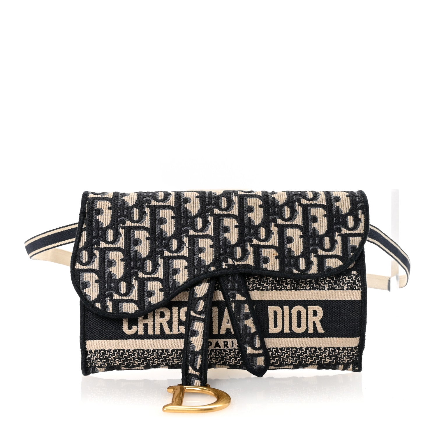 Christian Dior Oblique Slim Saddle Pouch Blue 1779861 – FASHIONPHILE