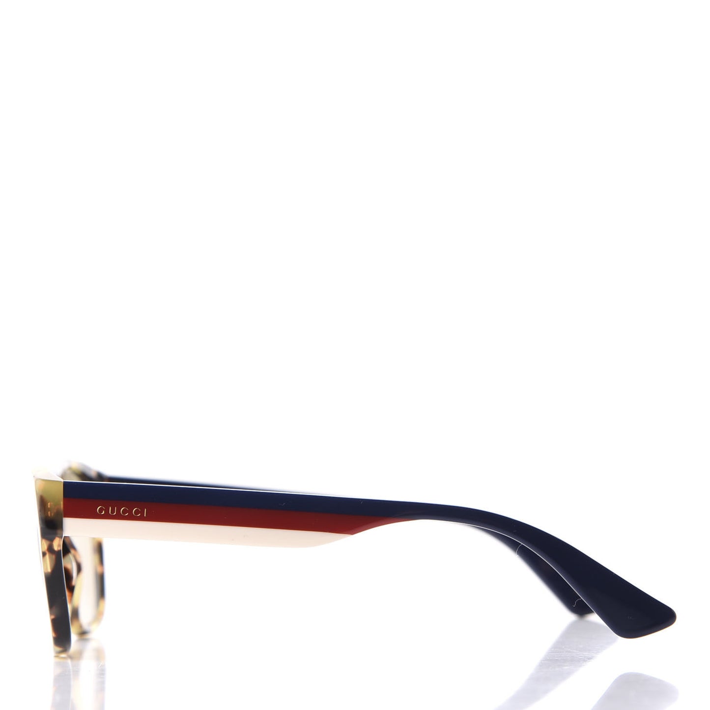 Acetate Square Frame Web Sunglasses GG0341S Tortoise